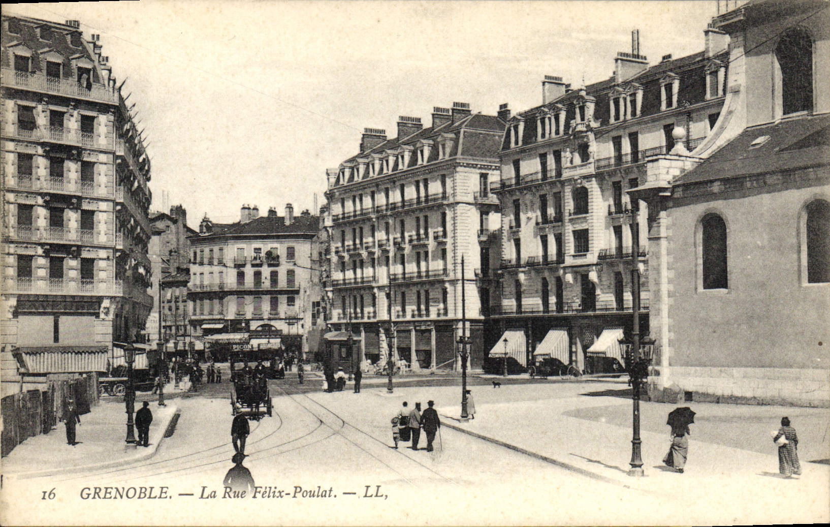 CPA Grenoble Le rue Felix Poulat