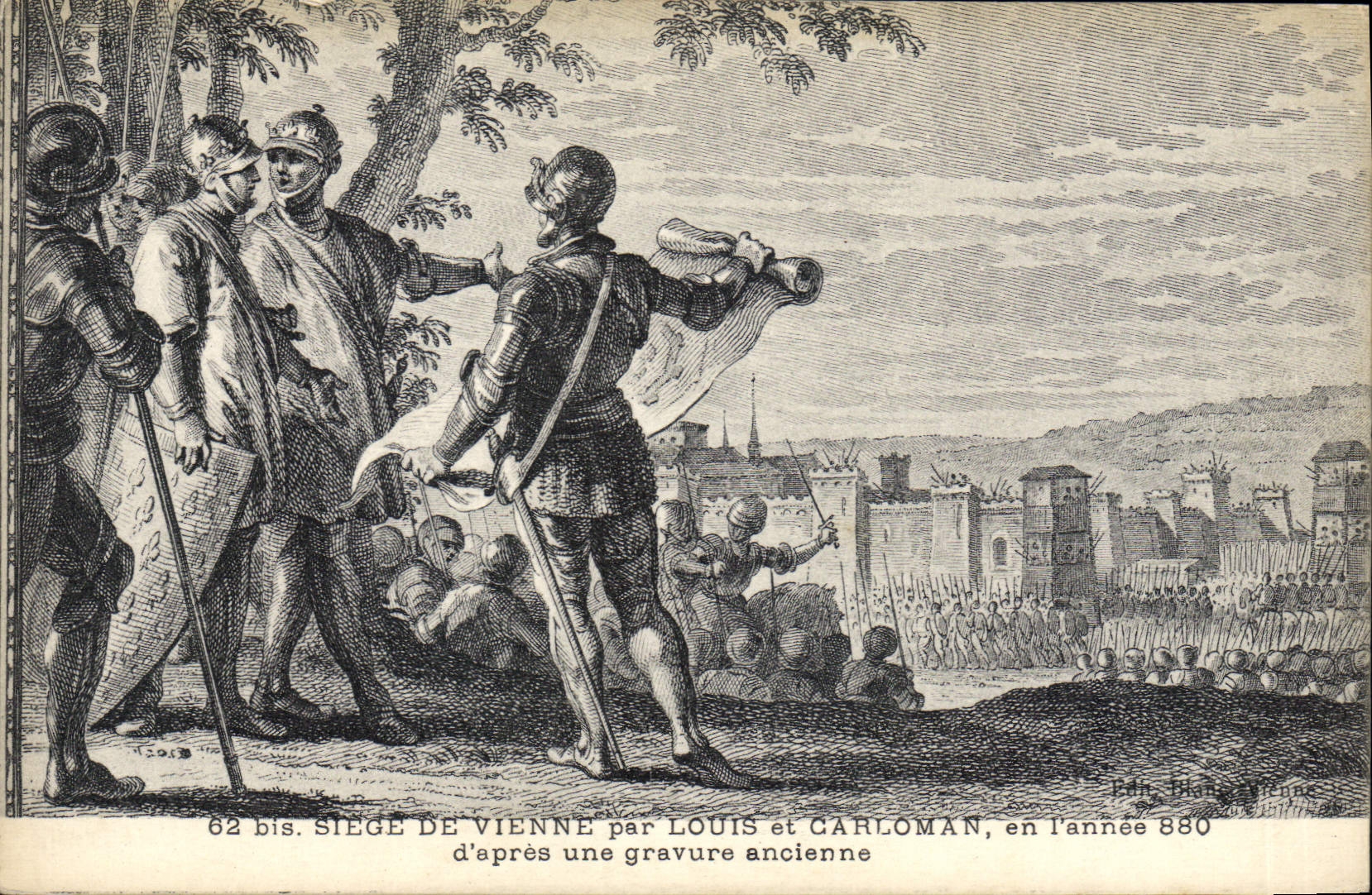 CPA siège de Vienne Par Louis Et Carloman En 880