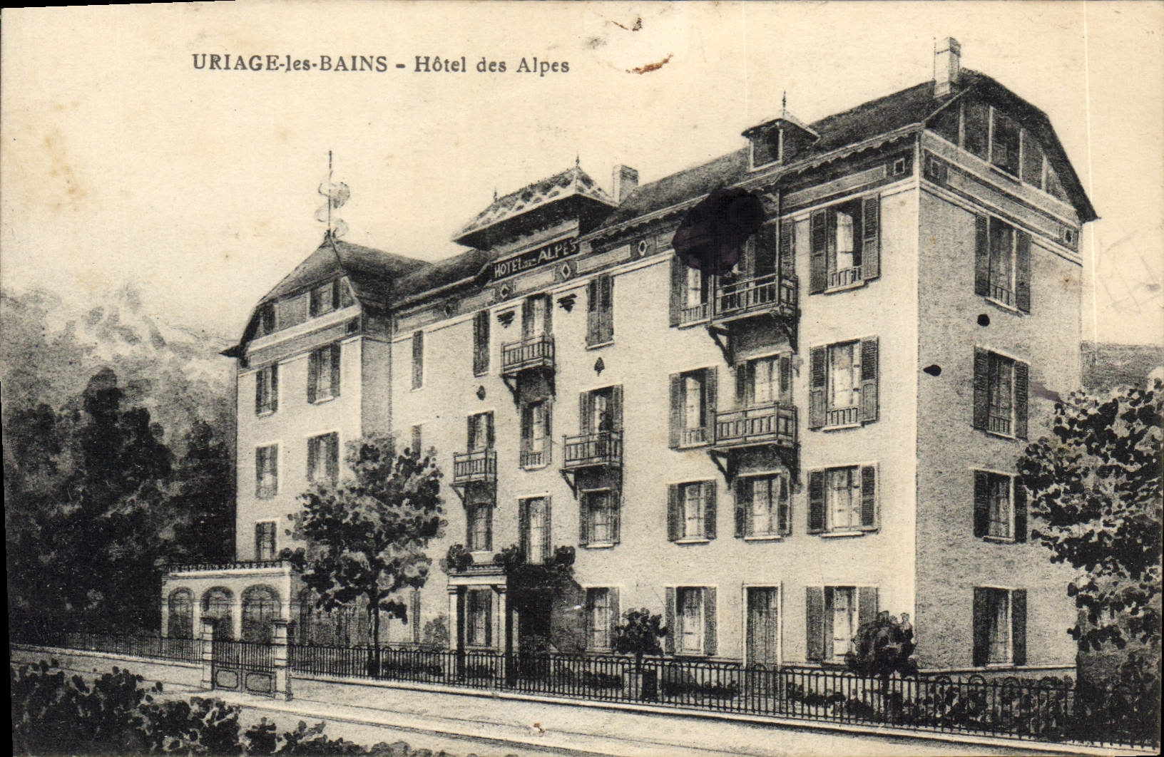 CPA Uriage Les Bains Hotel Des Alpes