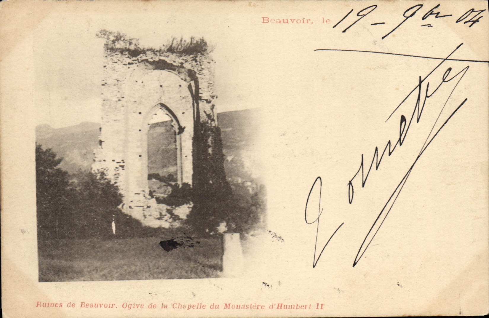 CPA Ruines De Beauvoir Ogive De La Chapelle Du Monastere