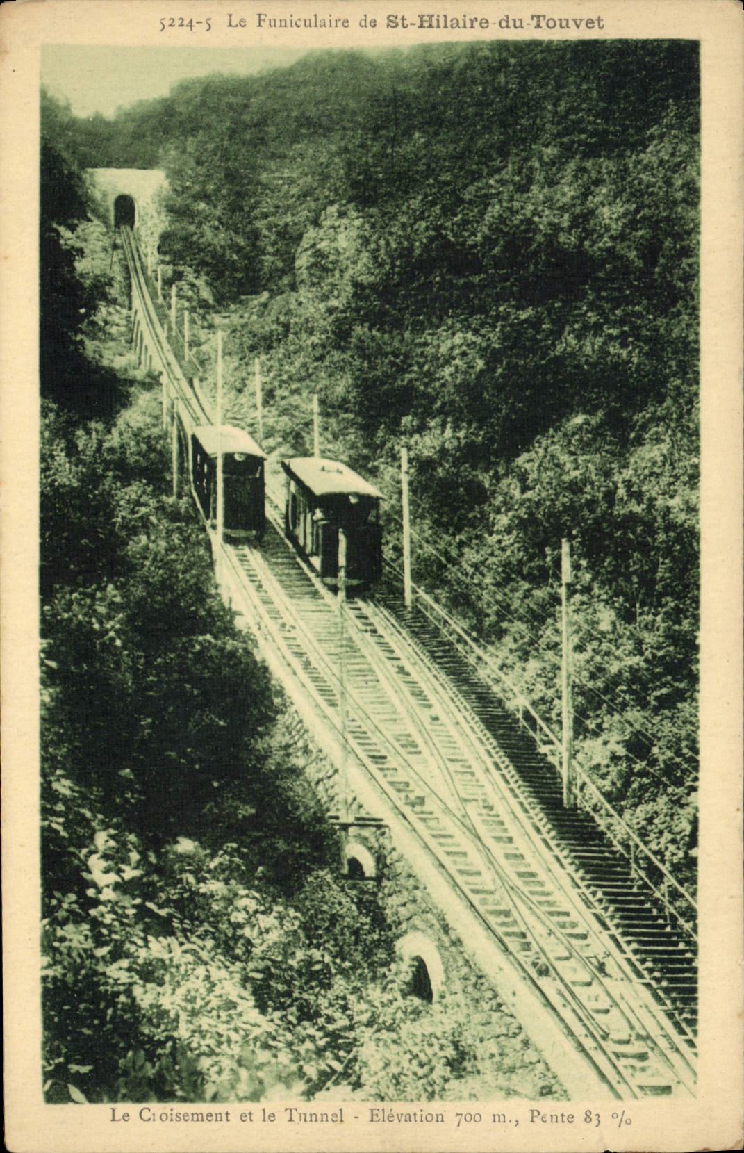CPA Saint Hilaire Du Touvet Le Funiculaire Le Croisement Et Le Tunnel Elevation