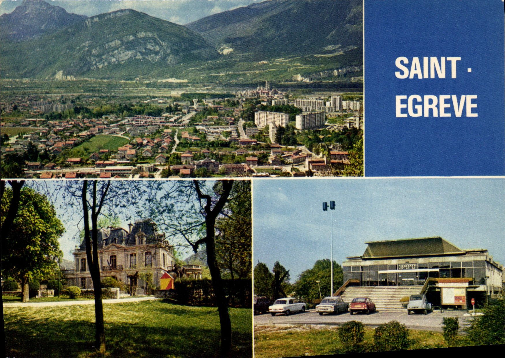 CPSM Saint Egreve Vue Generale La Mairie La Poste