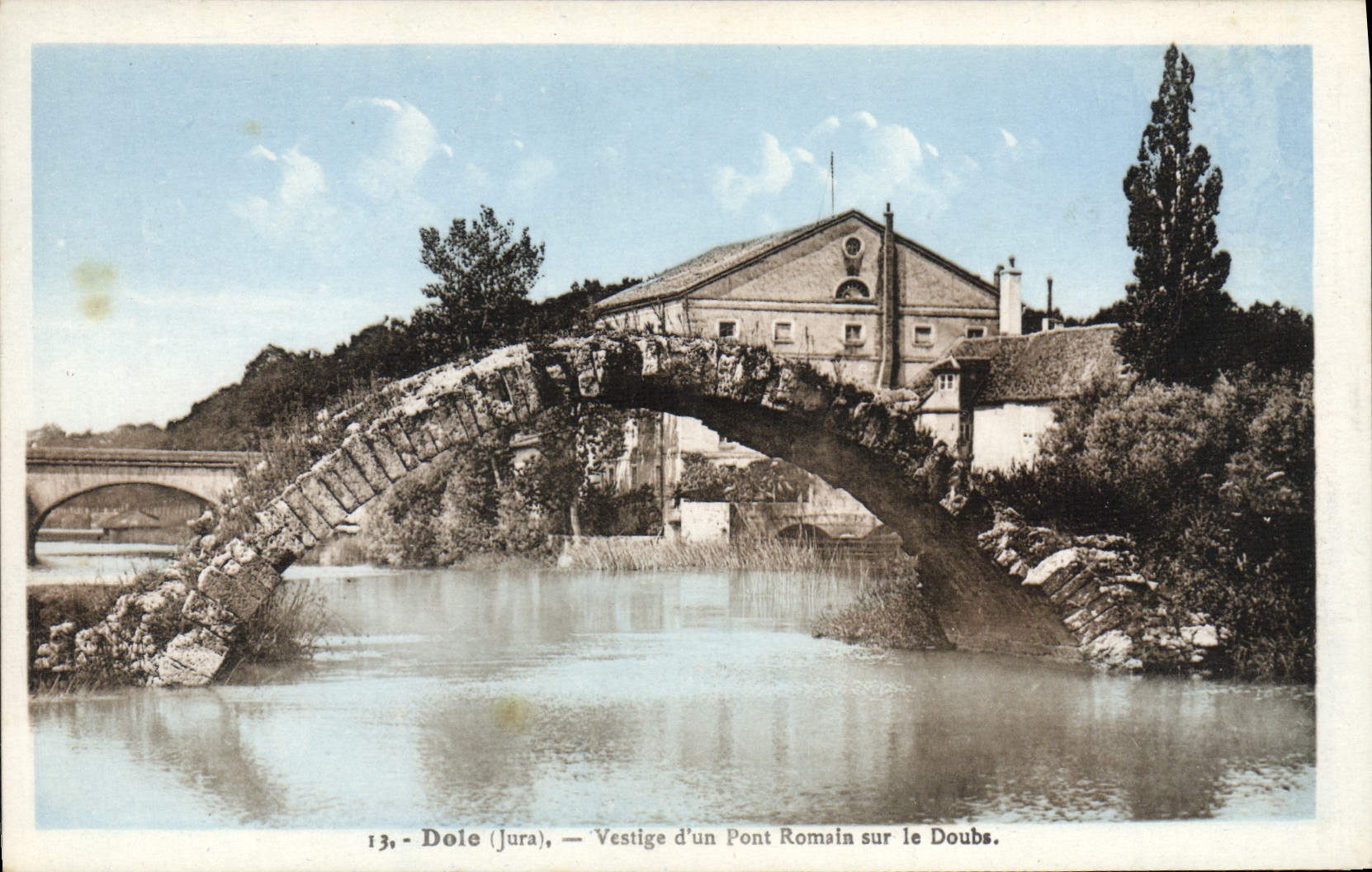 CPA Dole Vestige D'Un Pont Romain Sur Le Doubs