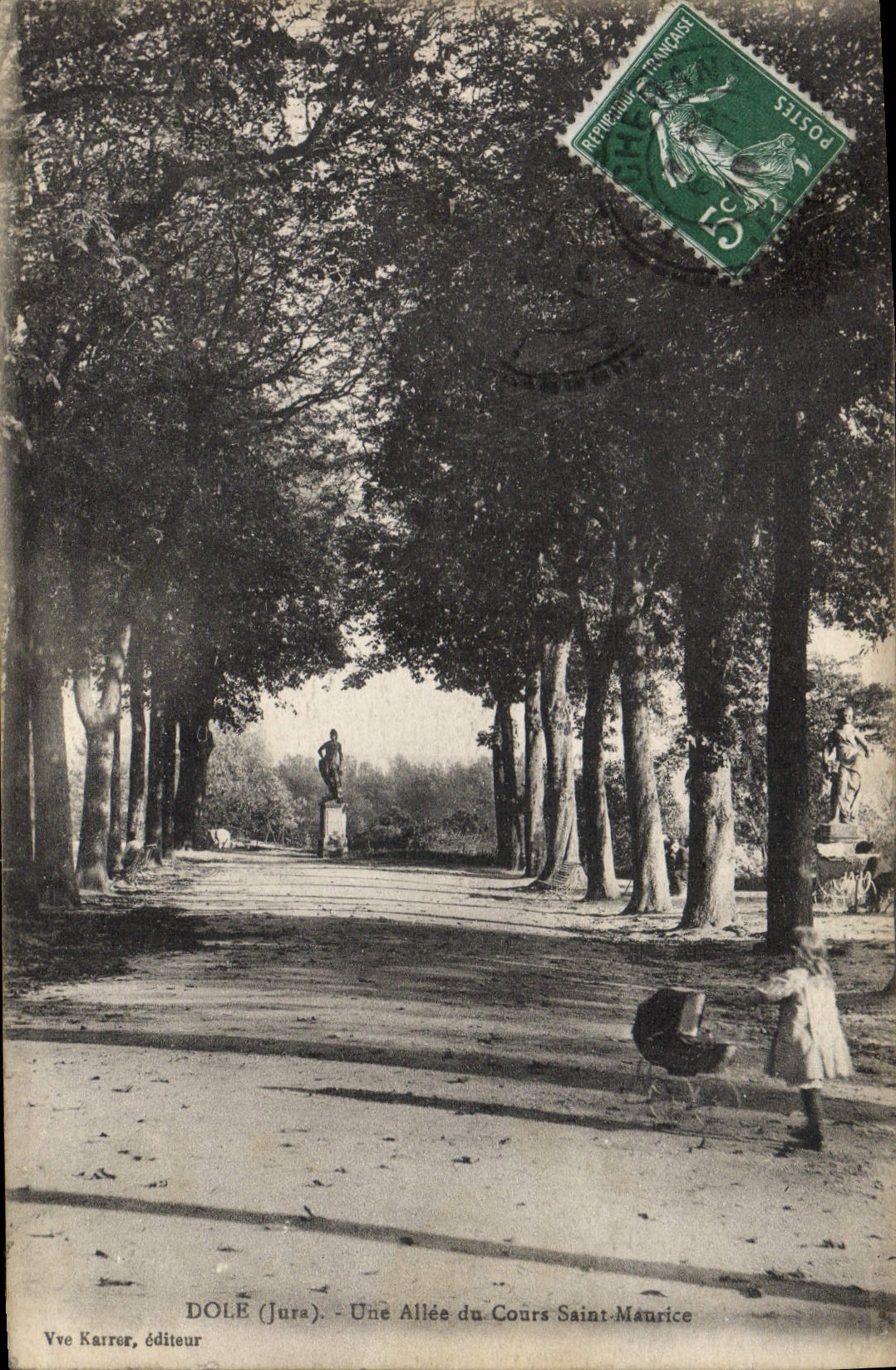 CPA Dole Une Allee Du Cours Saint Maurice