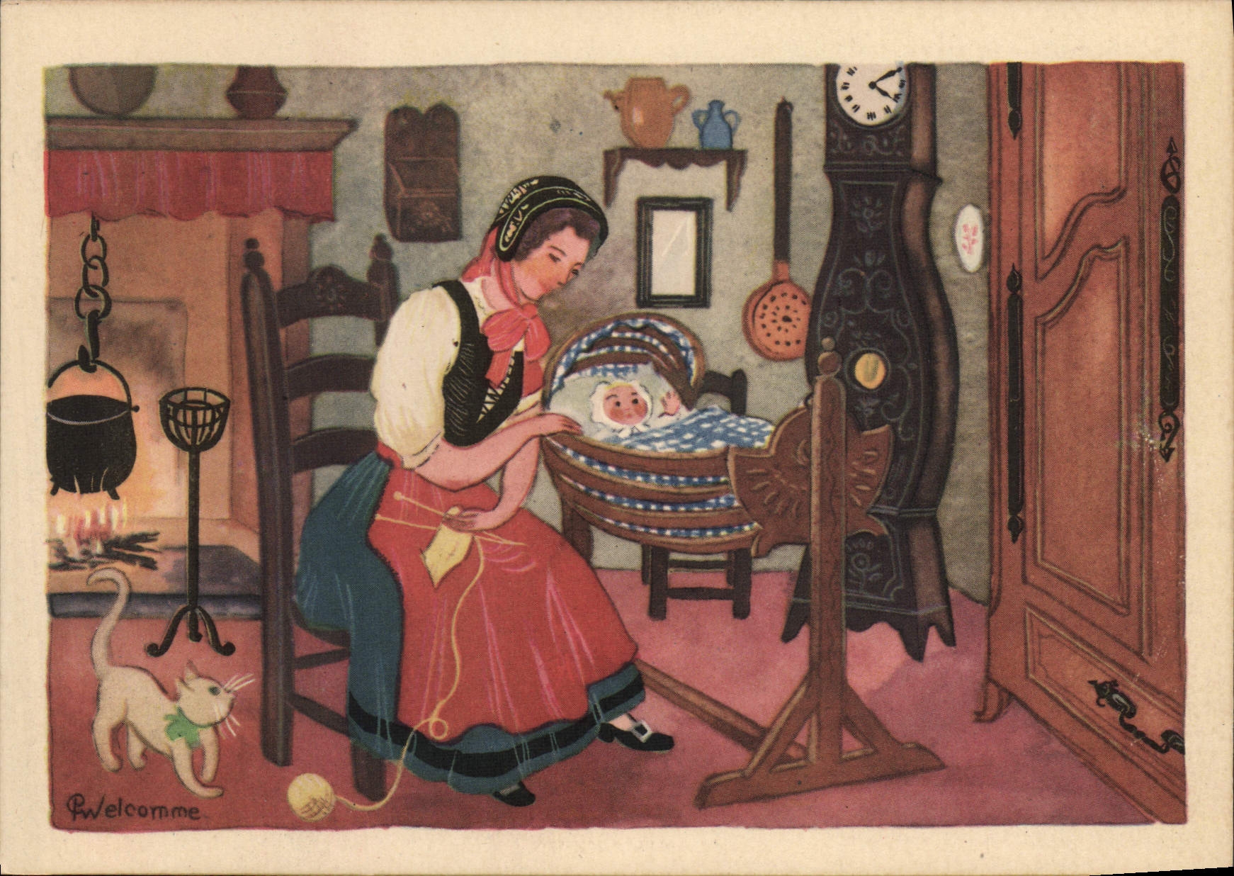 CPSM intérieur D'Apres Une Aquarelle de WELCOMME