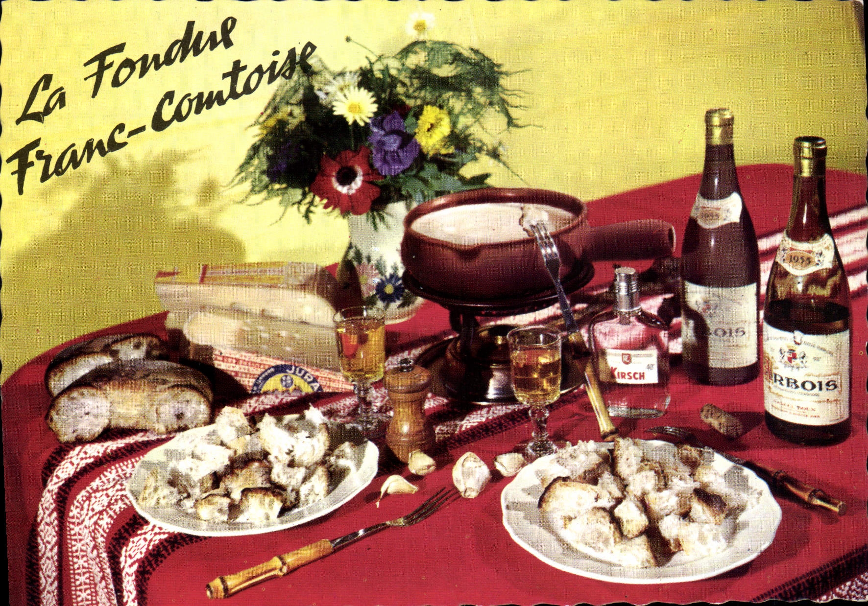 CPSM Recette De La Fondue Franc Comtoise