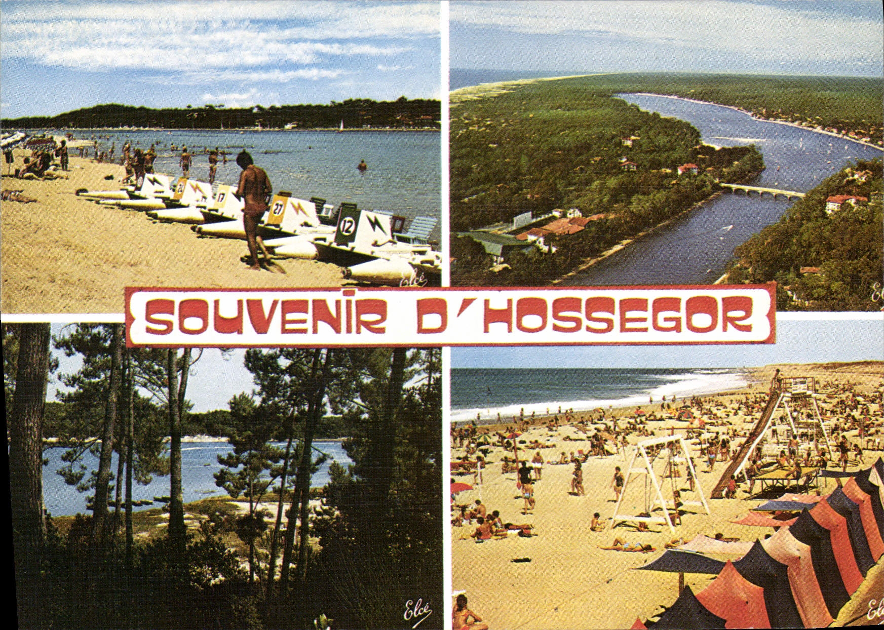 CPSM Hossegor La Plage Blanche Vue Generale Du Lac