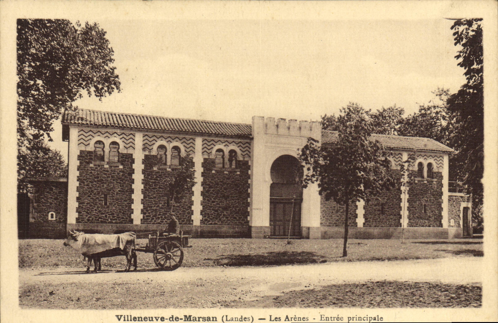 CPA Villeneuve De Marsan Les Arenes Entree Principale