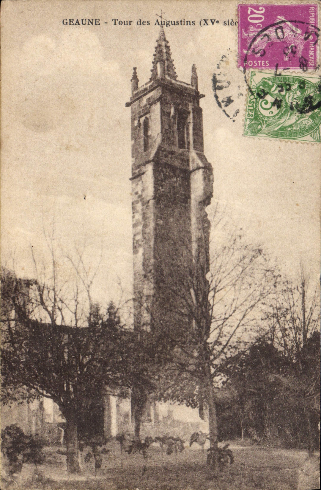 CPA Geaune Tour Des Augustins