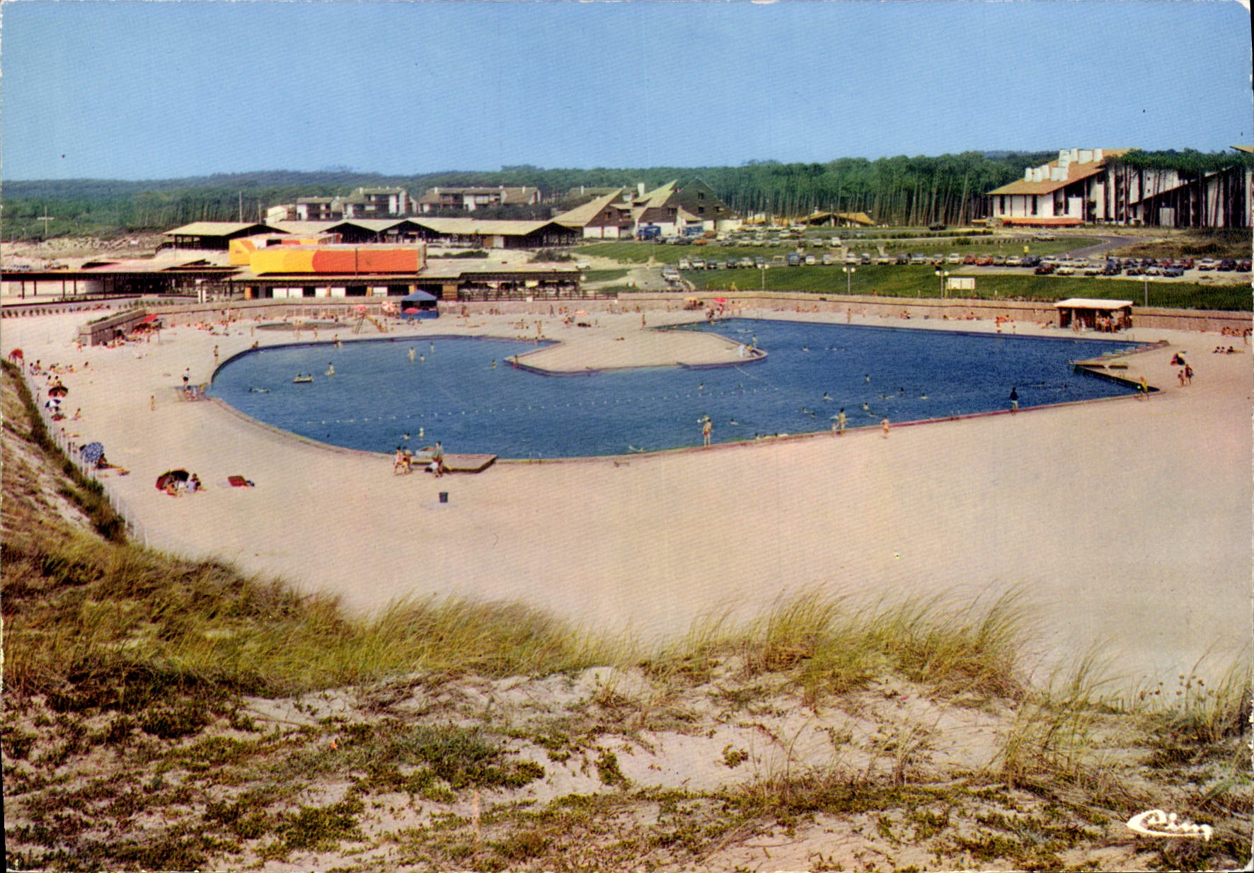 CPSM Seignosse Le Penon La Piscine Et Le Centre Commercial