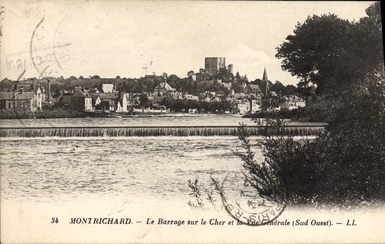 CPA Montrichard Le Barrage Sur Le Cher Et La Vue Generale