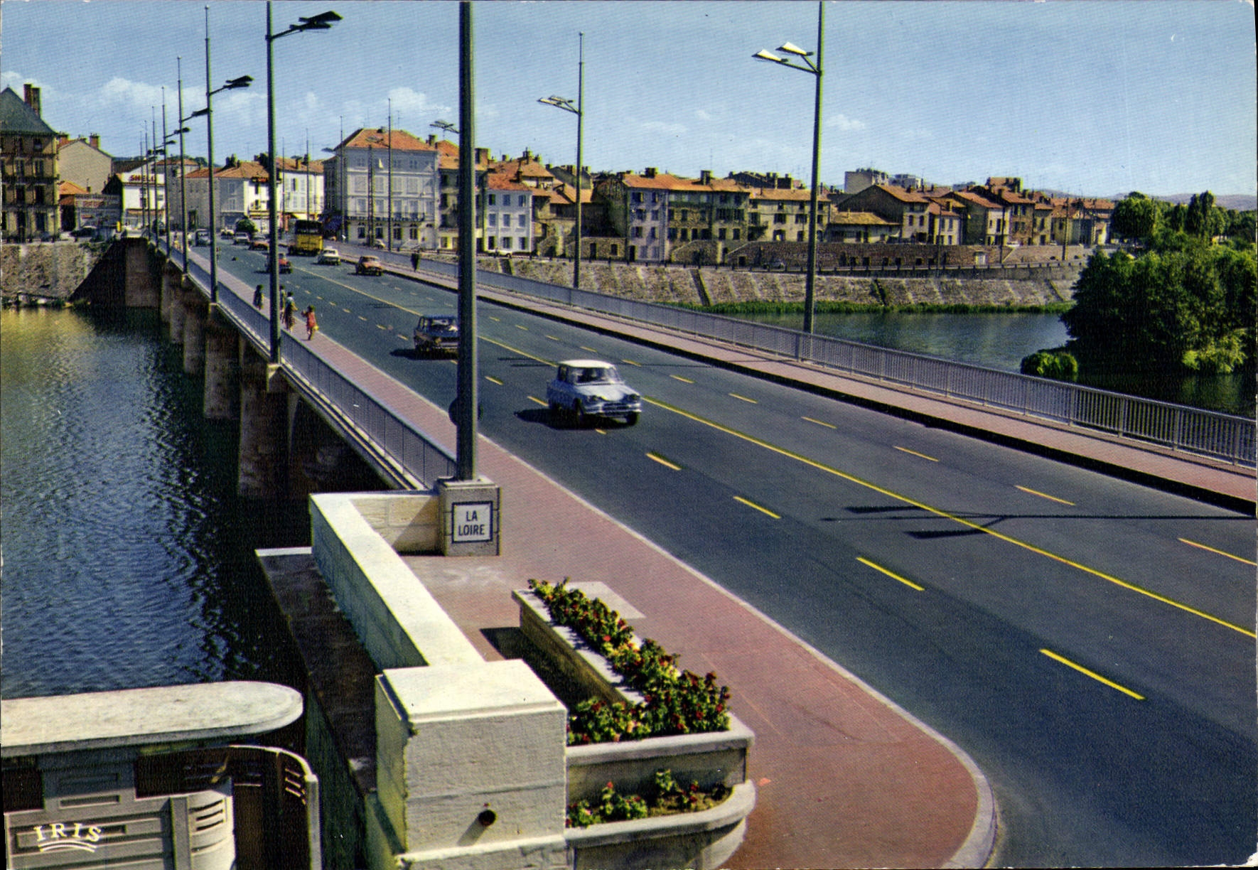 CPSM Roanne Le Pont sur la Loire reliant Roanne et le Coteau