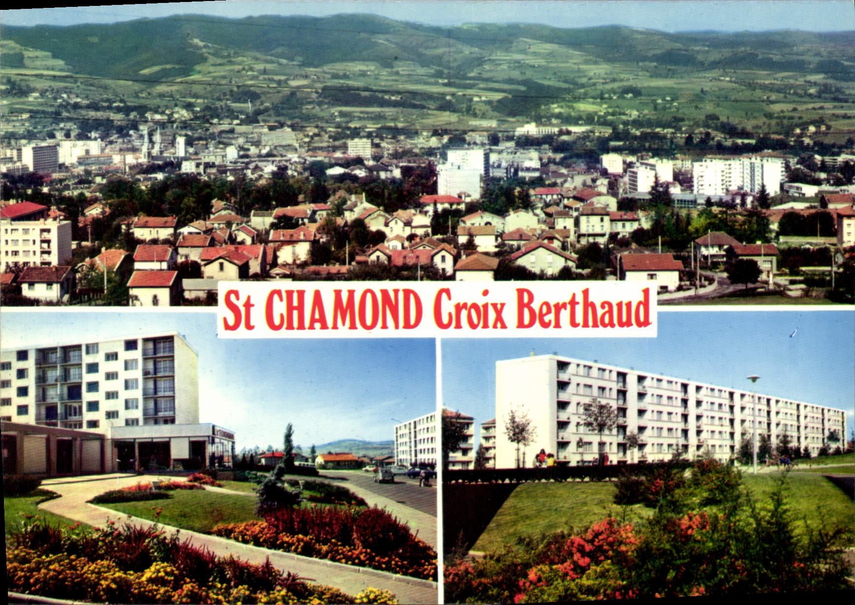 CPSM Saint Chamond Vue Generale HLM de la Croix Berthaud