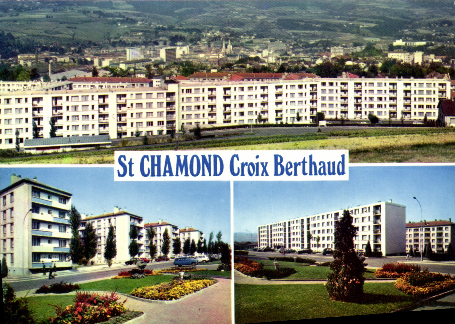 CPSM Saint Chamond Les HLM de la Croix Berthaud
