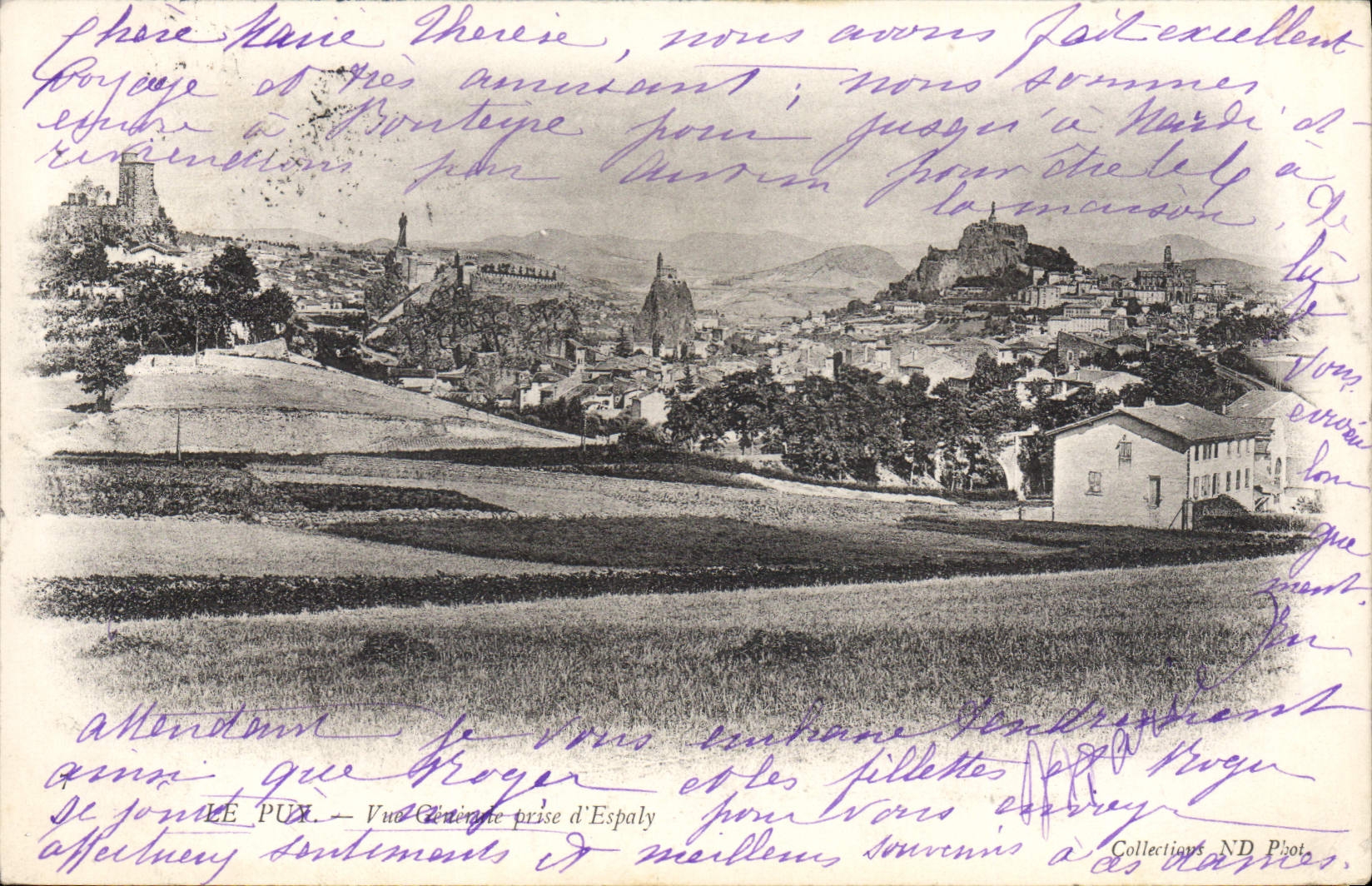 CPA Le Puy Vue générale prise d'Espaly