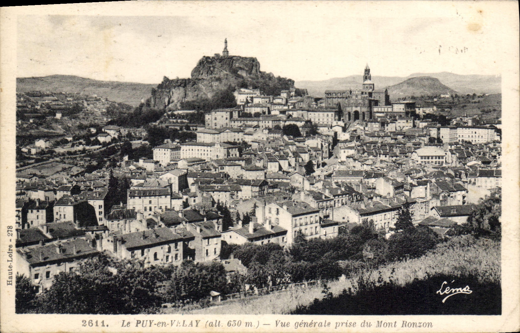 CPA Le Puy en Velay Vue Generale prise du mont Ronzon