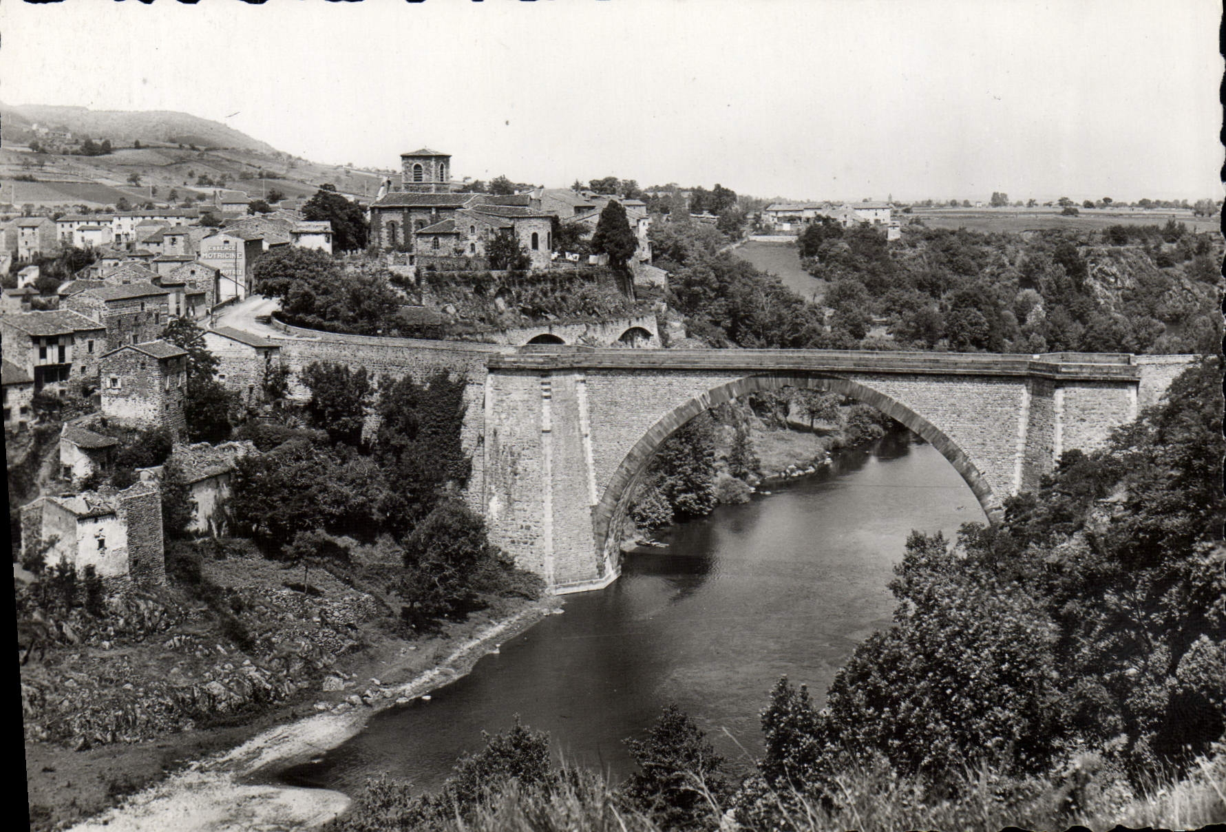 CPSM Environs de Brioude Vieille Brioude Vue Generale et Pont sur l'Allier