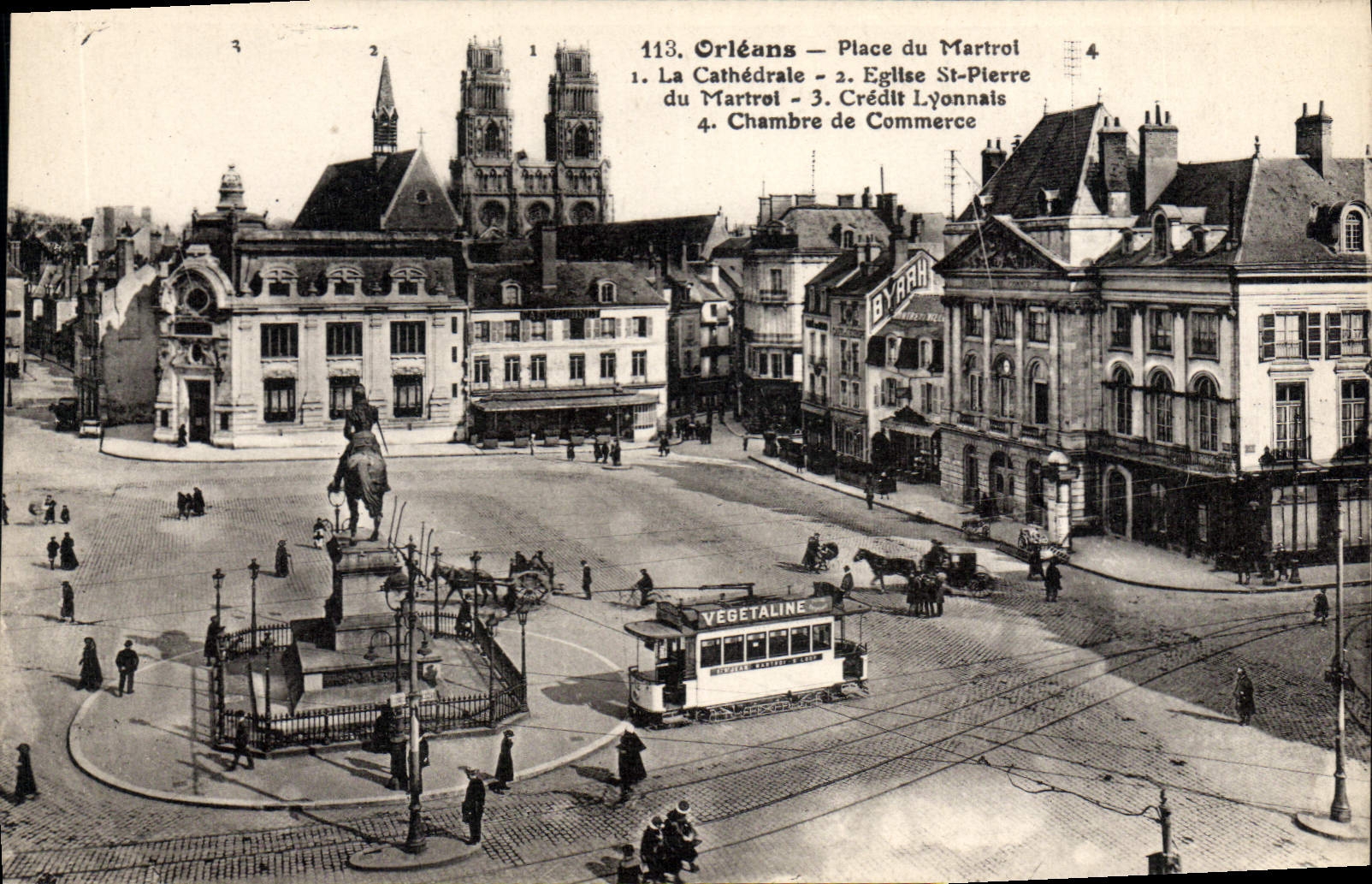 CPA Orleans Place Du Martroi La Cathedrale crédit lyonnais