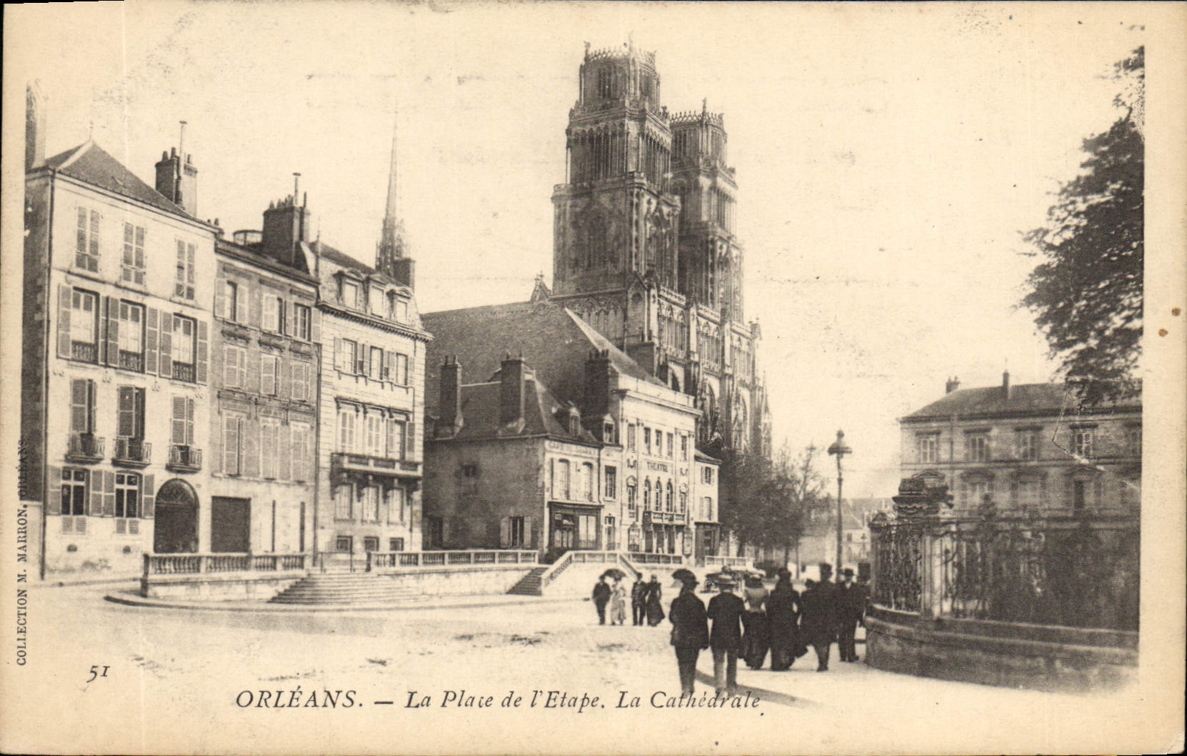 CPA Orleans La Place De I'Etape La Cathedrale