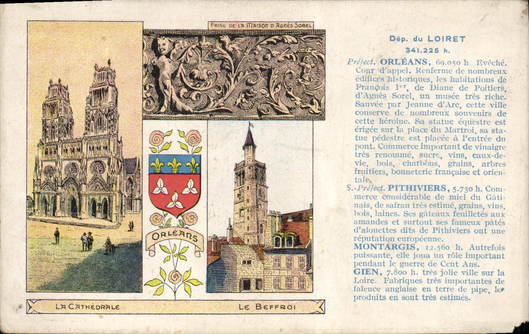 CPA Orleans cathédrale beffroi