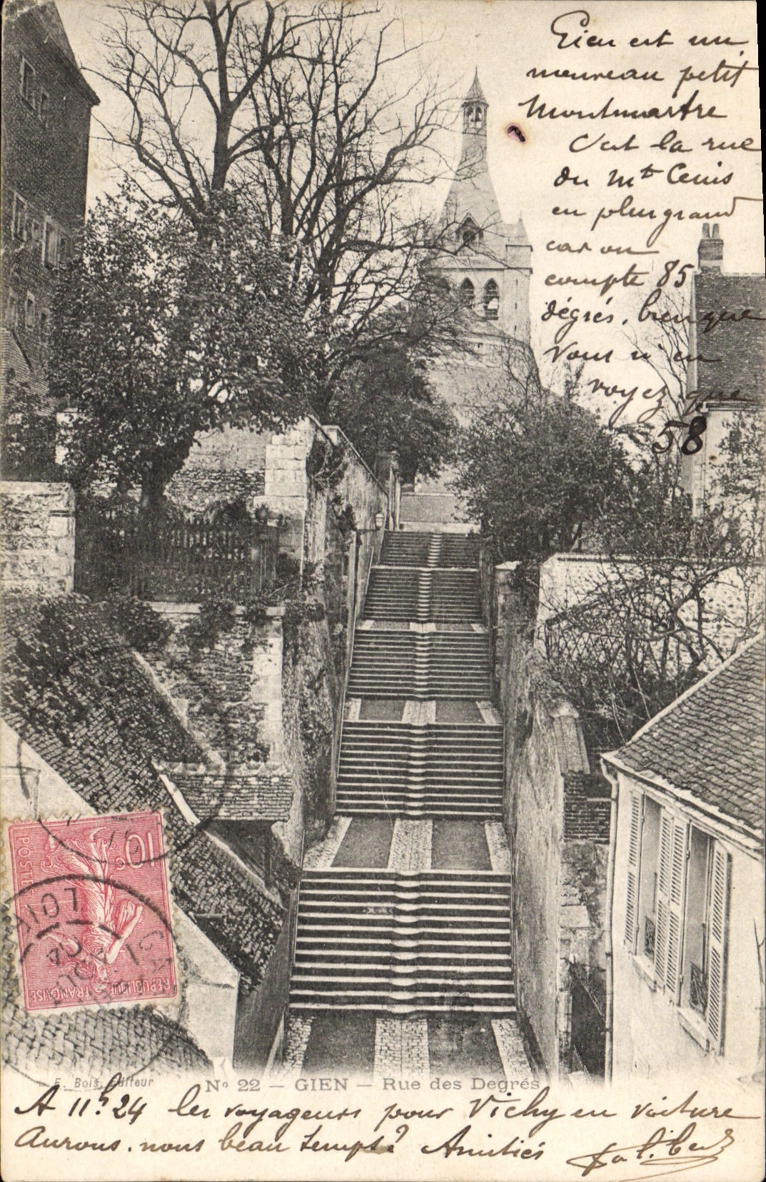 CPA Gien Rue Des Degres