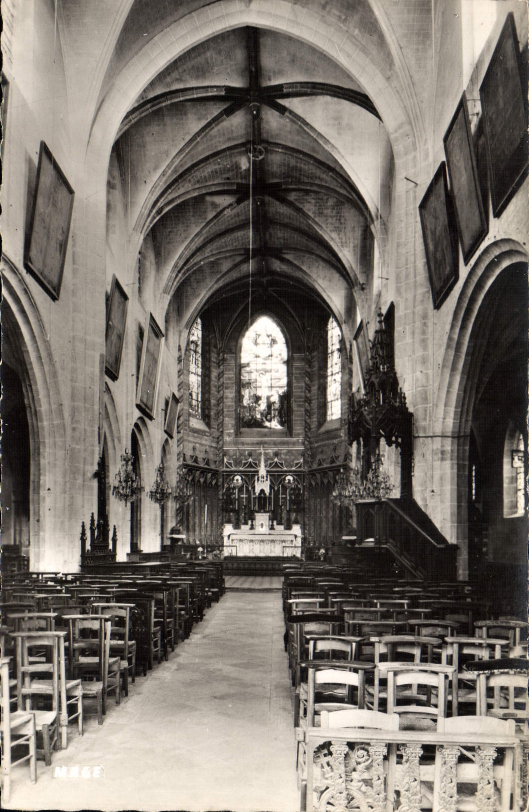 CPA Chatillon Coligny Interieur De I'Eglise