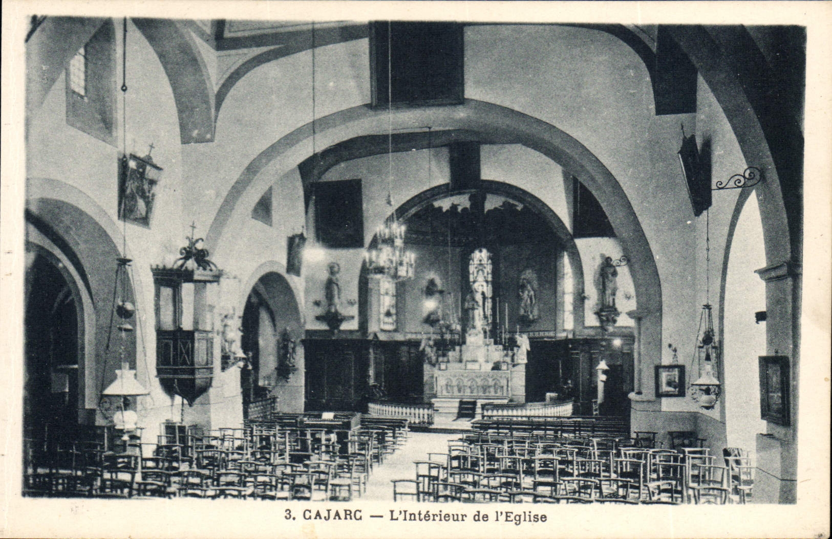 CPA Cajarc L'Interieur De I'Eglise