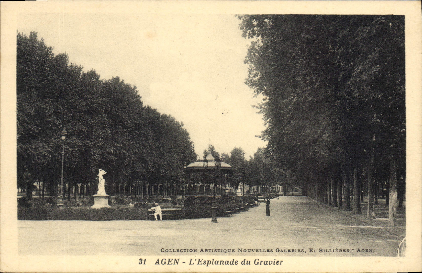 CPA Agen L'Esplanade Du Gravier