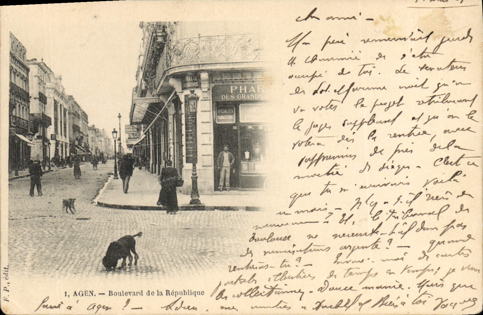 CPA Agen Boulevard De La Republique