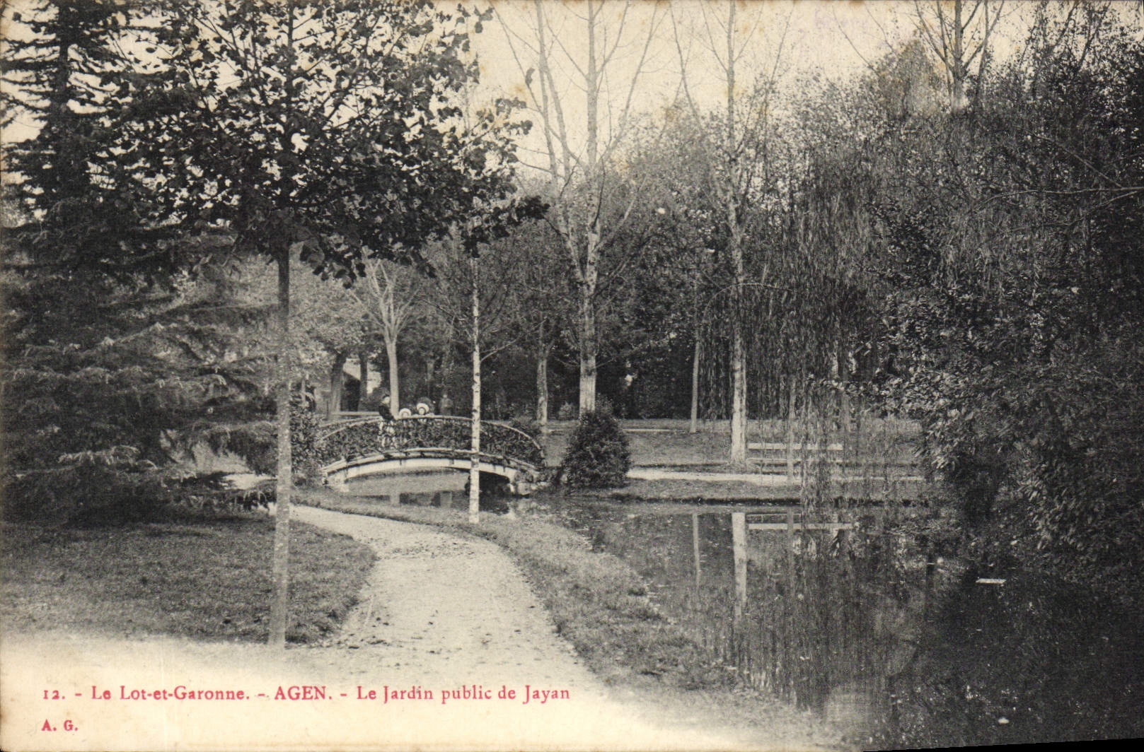 CPA Agen Le Jardin Public De Jayan