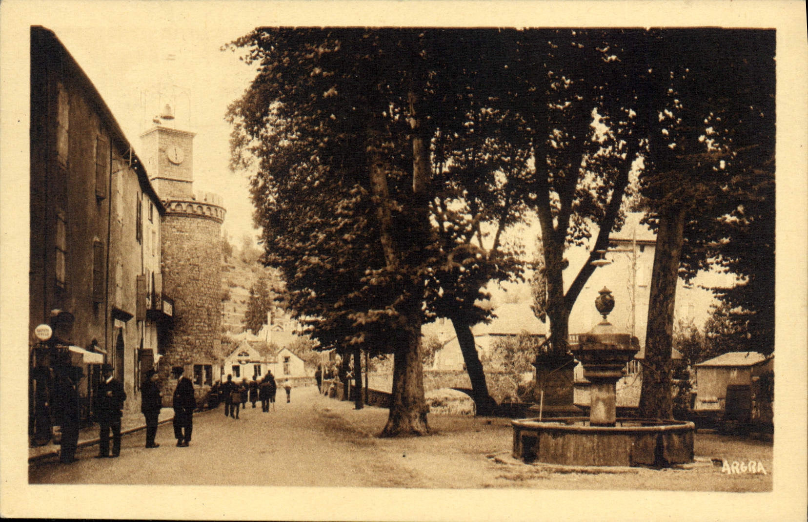 CPA Meyrueis Place Sully Tour De I'Horloge