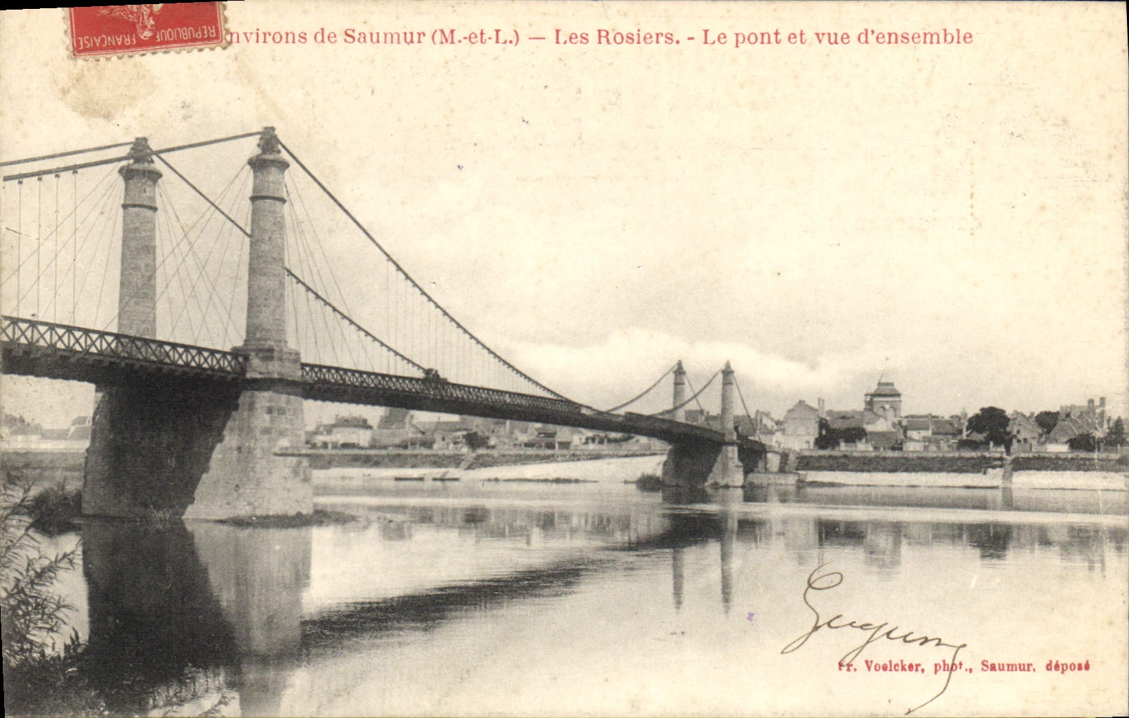 CPA Saumur Les Rosiers Le Pont Et Vue D'Ensemble