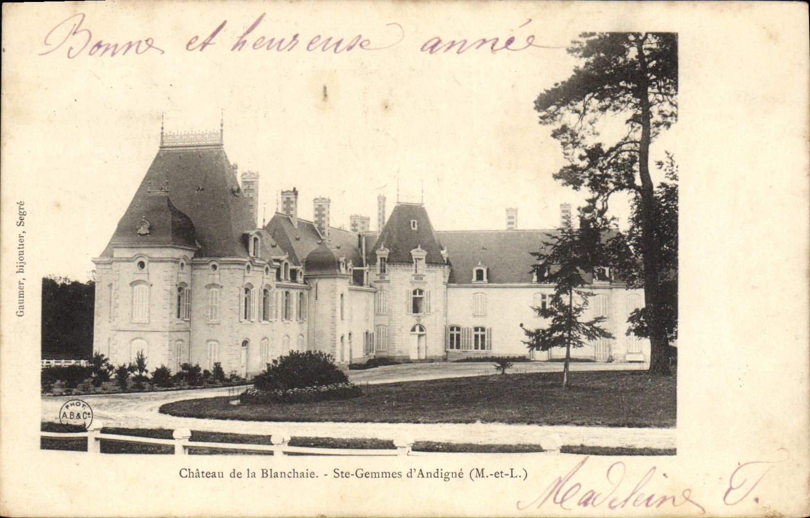 CPA Chateau De La Blanchaie Ste Gemmes D'Andigne