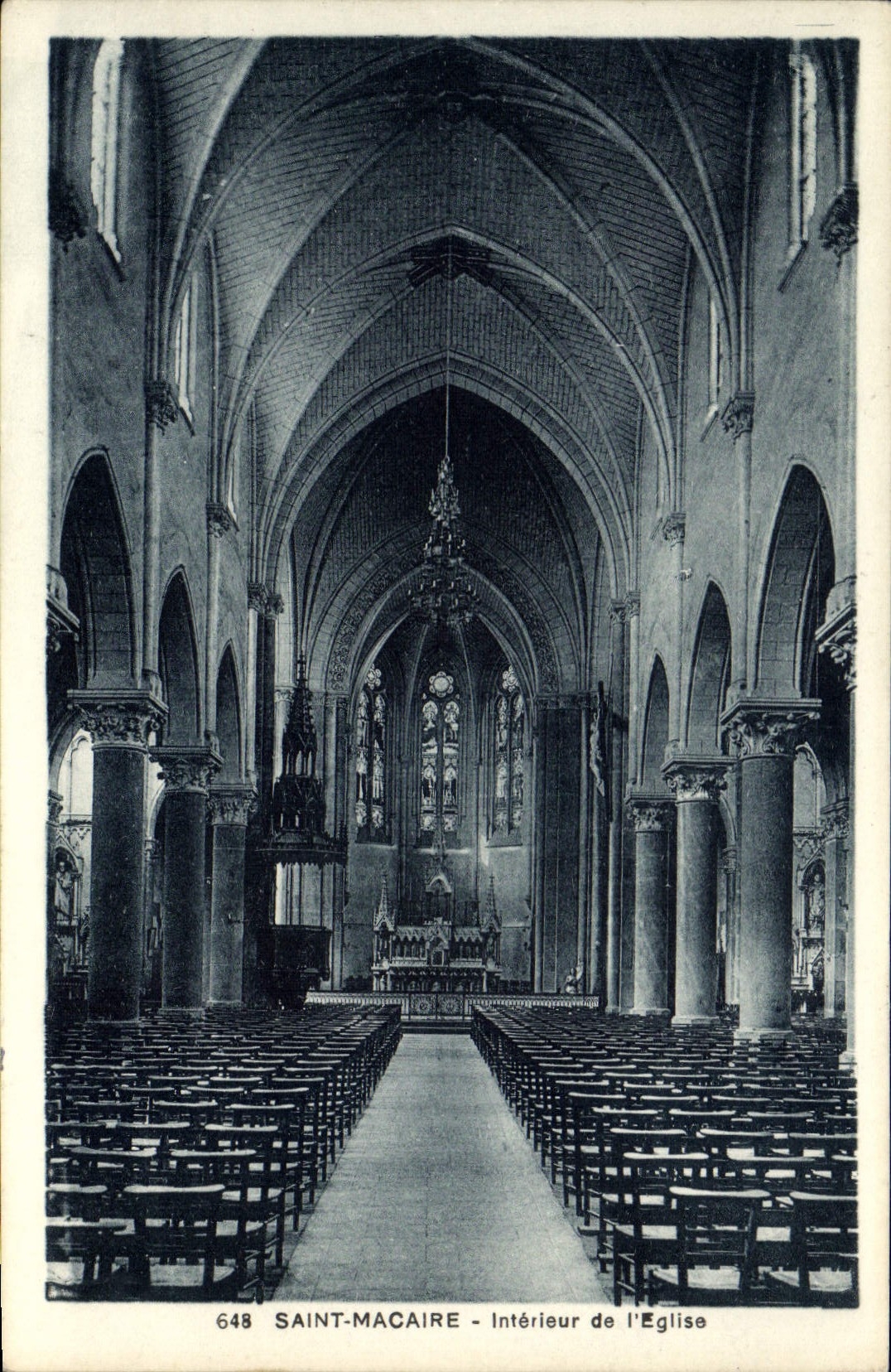 CPA Saint Macaire Interieur De I'Eglise