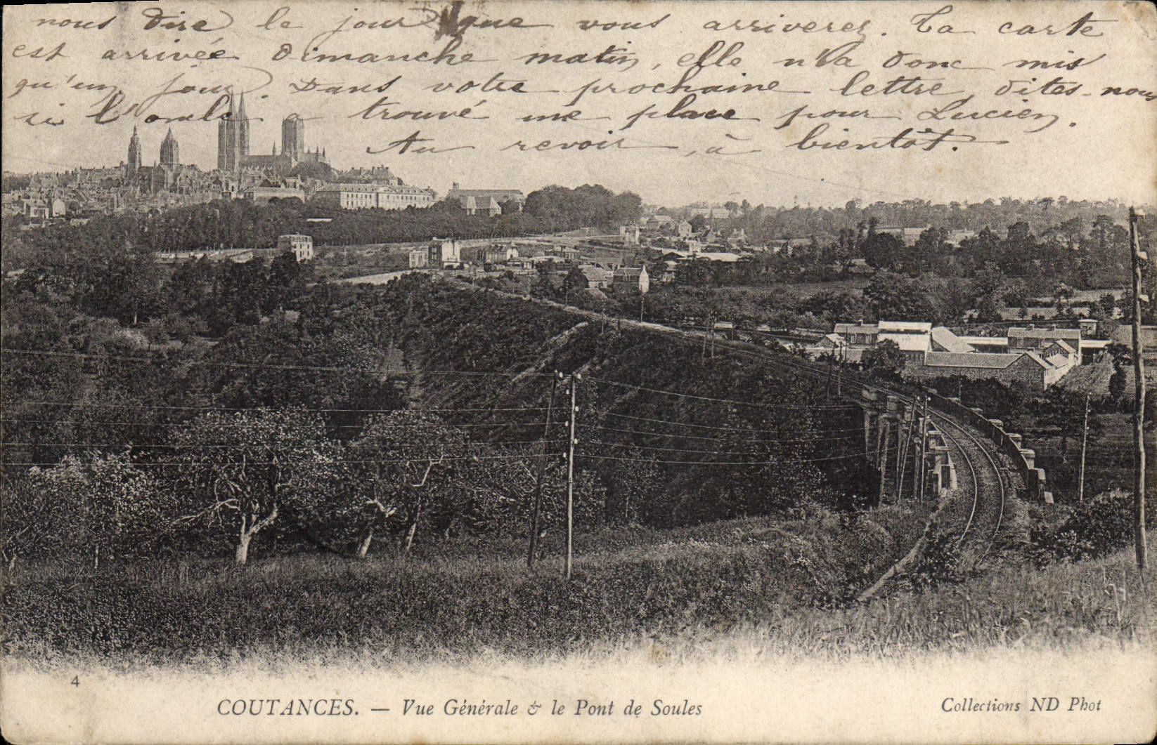 CPA COUTANCES Vue Generale Le Pont De Soules