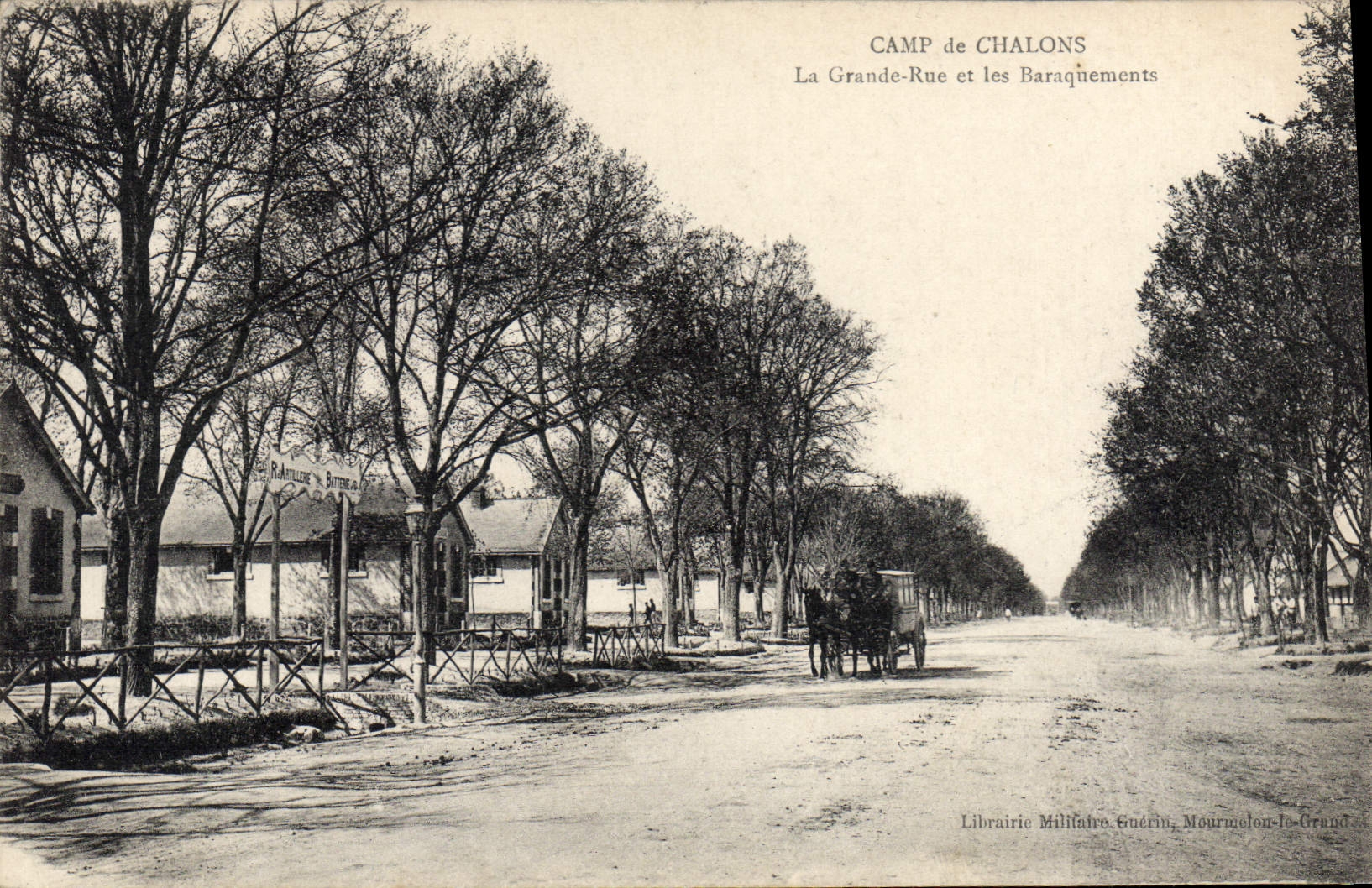CPA Camp De Chalons La Grande Rue Et Le Baraquements