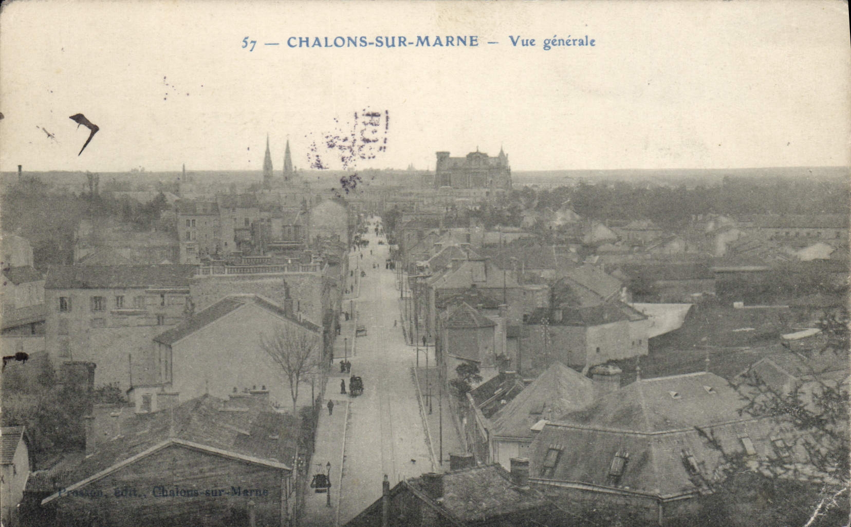 CPA Chalons Sur Marne Vue Generale