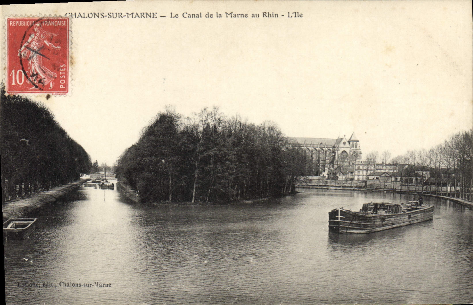 CPA Chalons Sur Marne Le Canal De La Marne