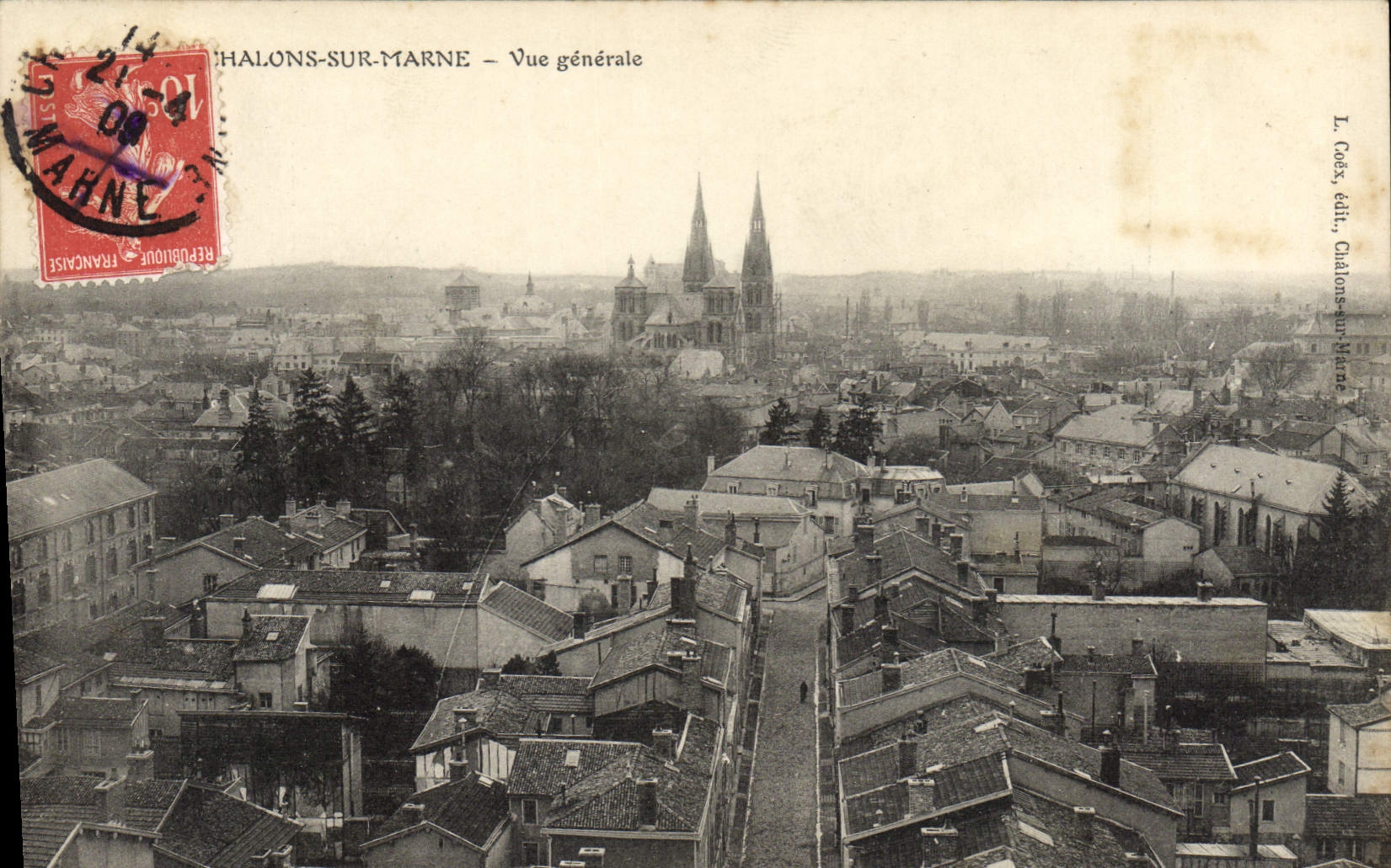 CPA Chalons Sur Marne Vue Generale