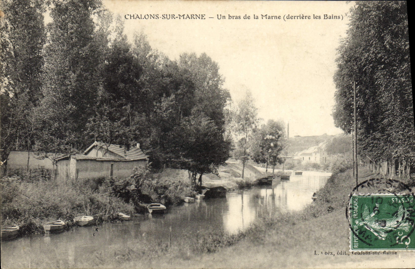CPA Chalons Sur Marne Un Bras De Marne