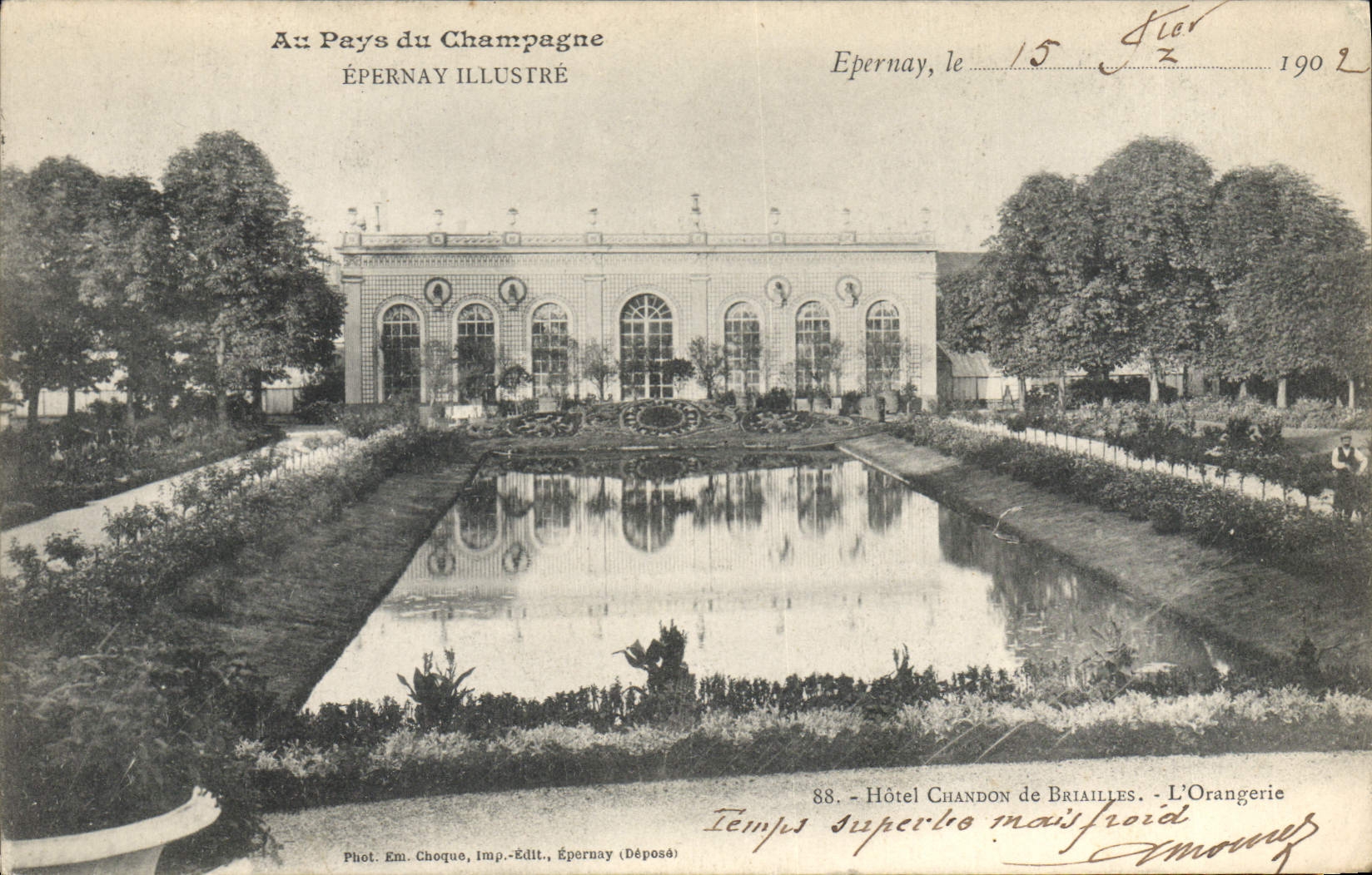 CPA Epernay hôtel Chandon de Briailles orangerie