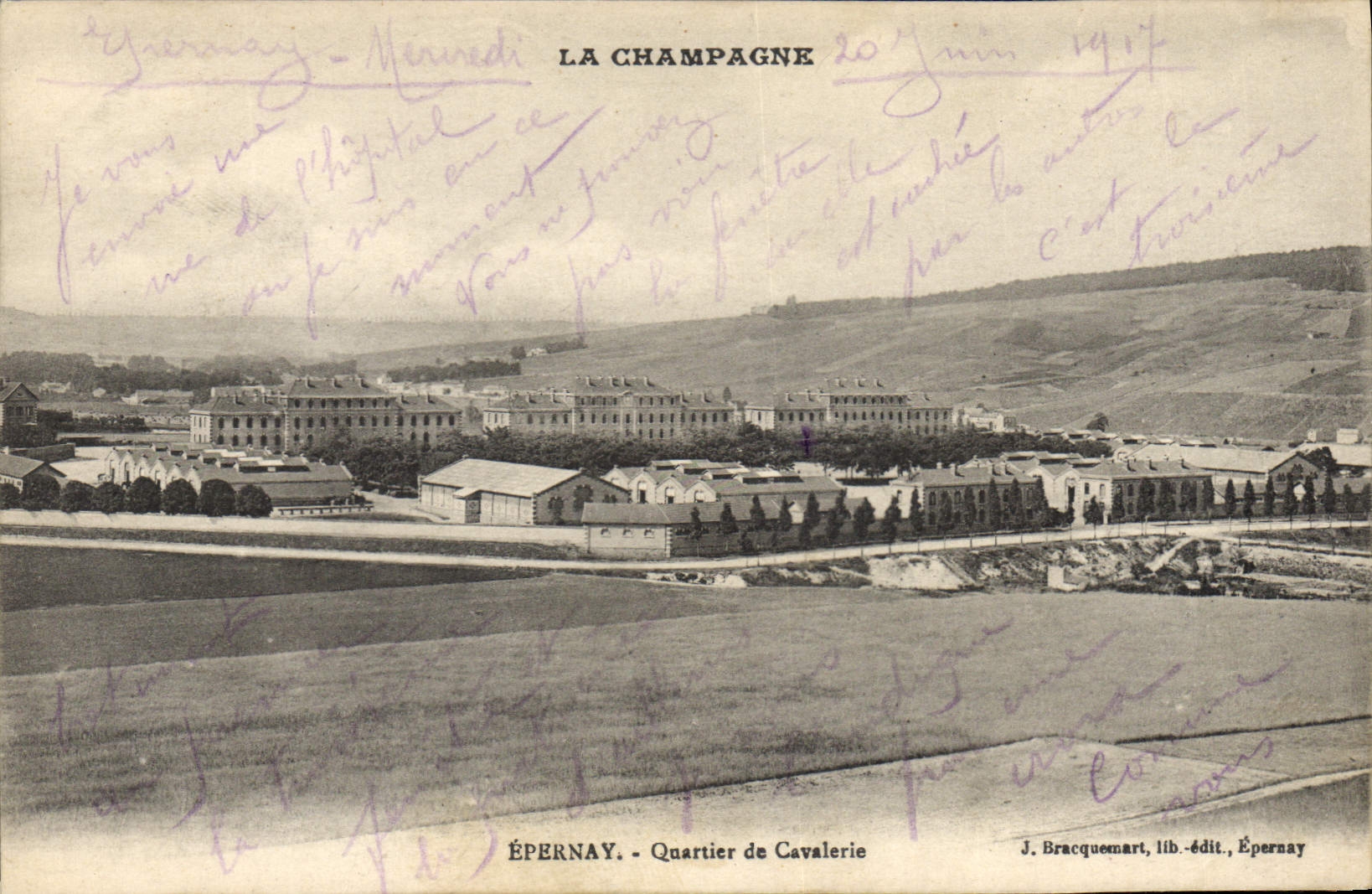 CPA Epernay Quartier De Cavalerie