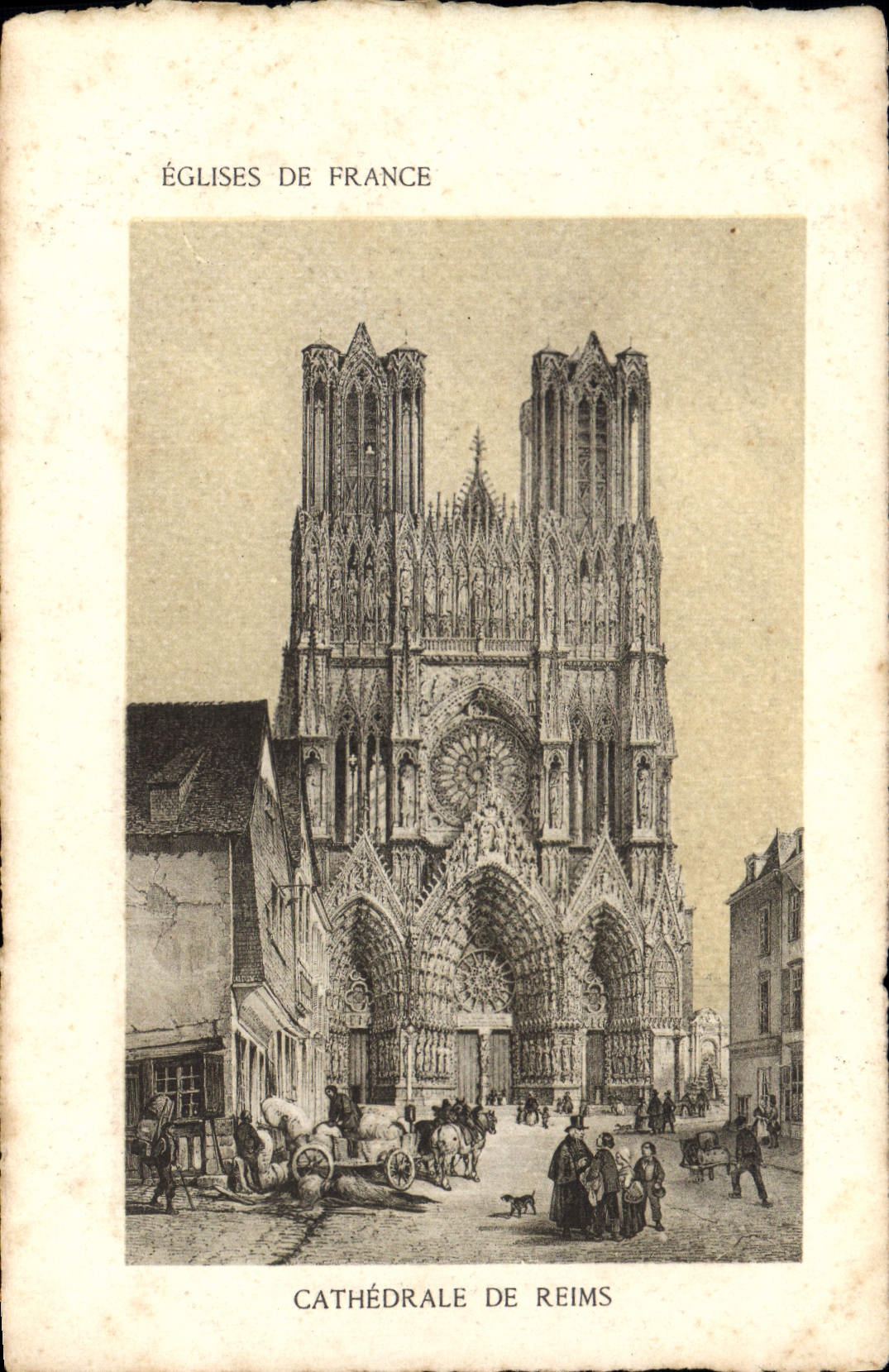 CPA Eglises De France Reims Cathedrale