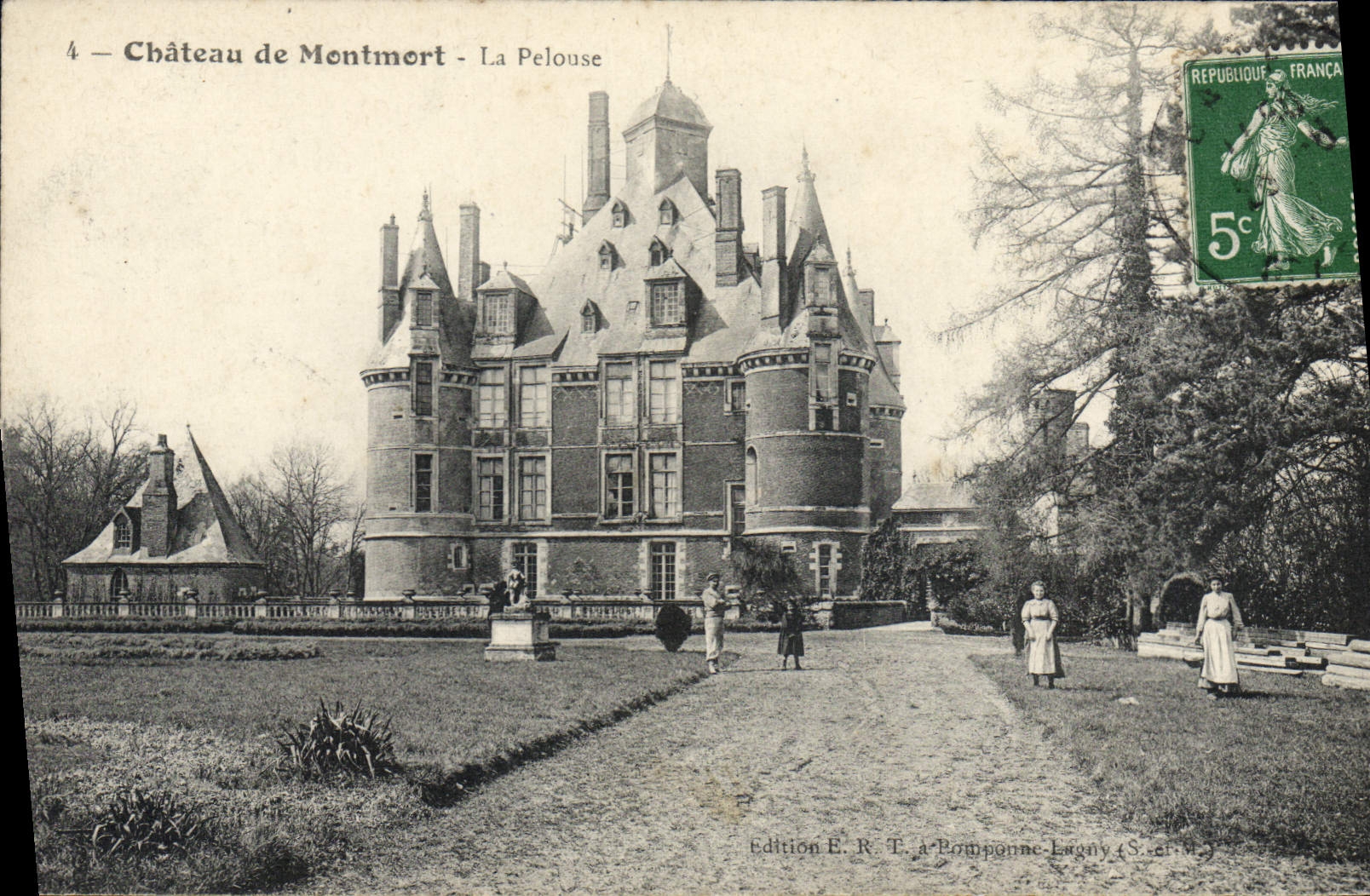 CPA Chateau De Montmort La Pelouse
