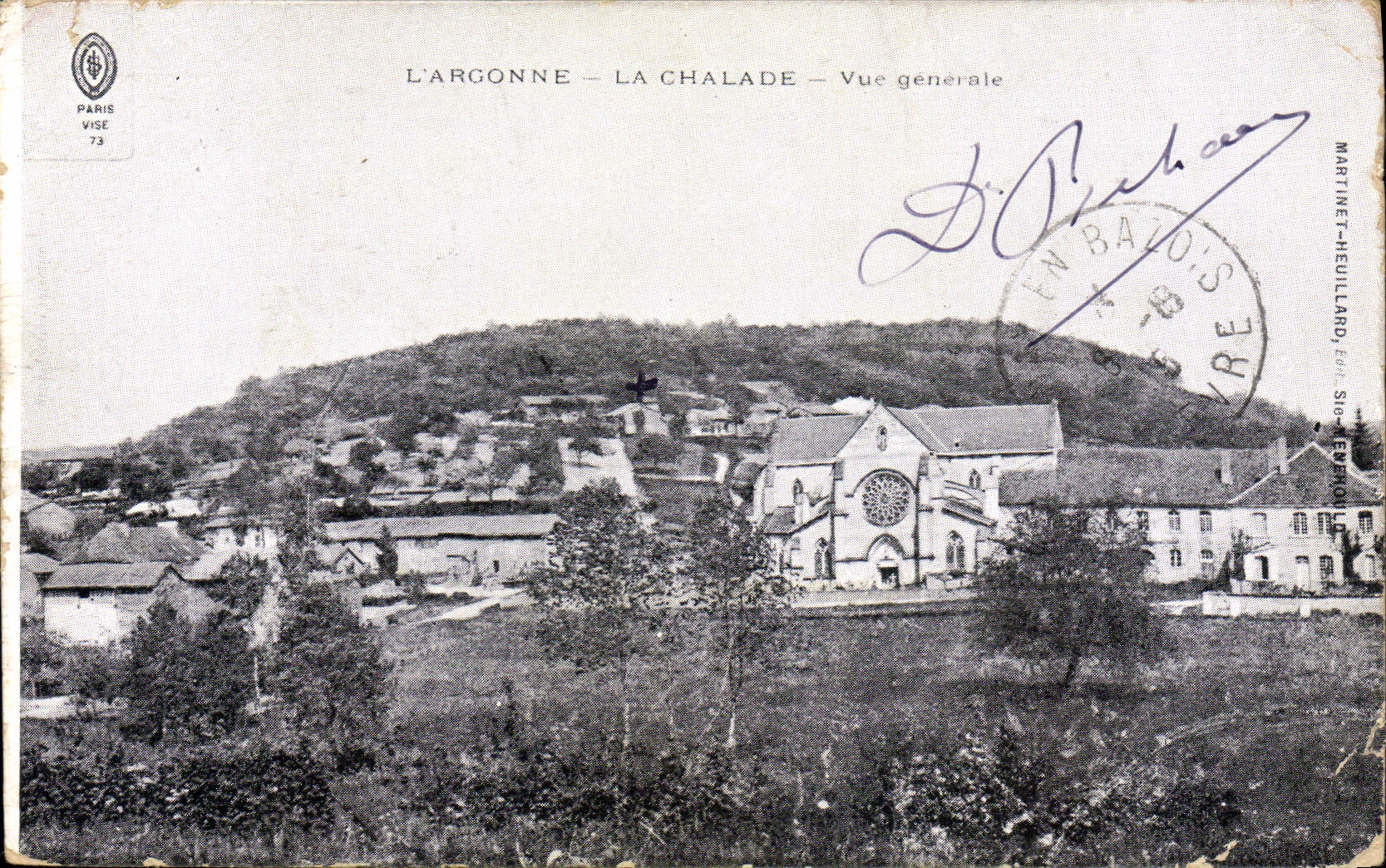 CPA L'Argonne La Chalade Vue Generale