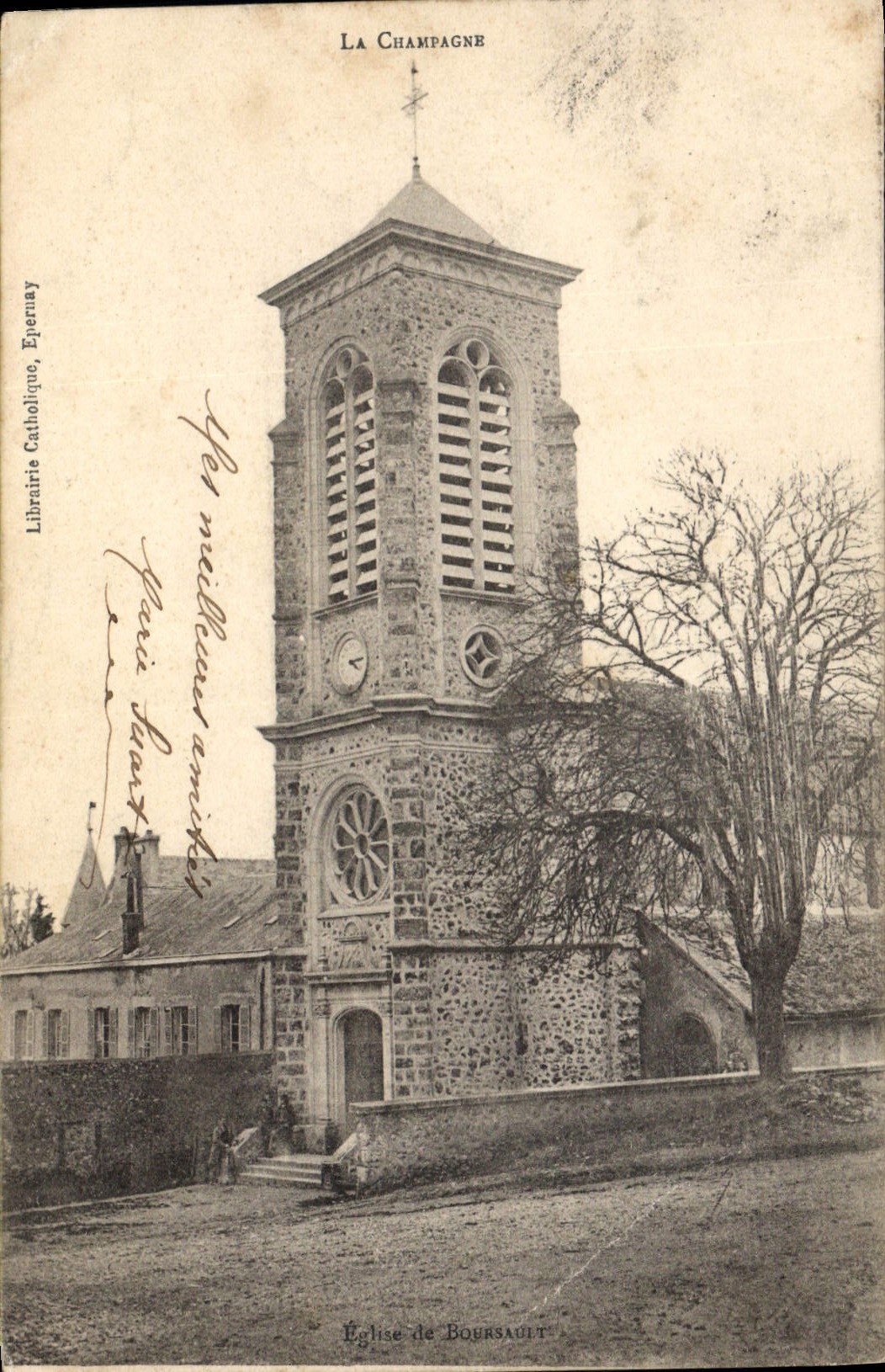 CPA La Champagne église de BOURSAULT