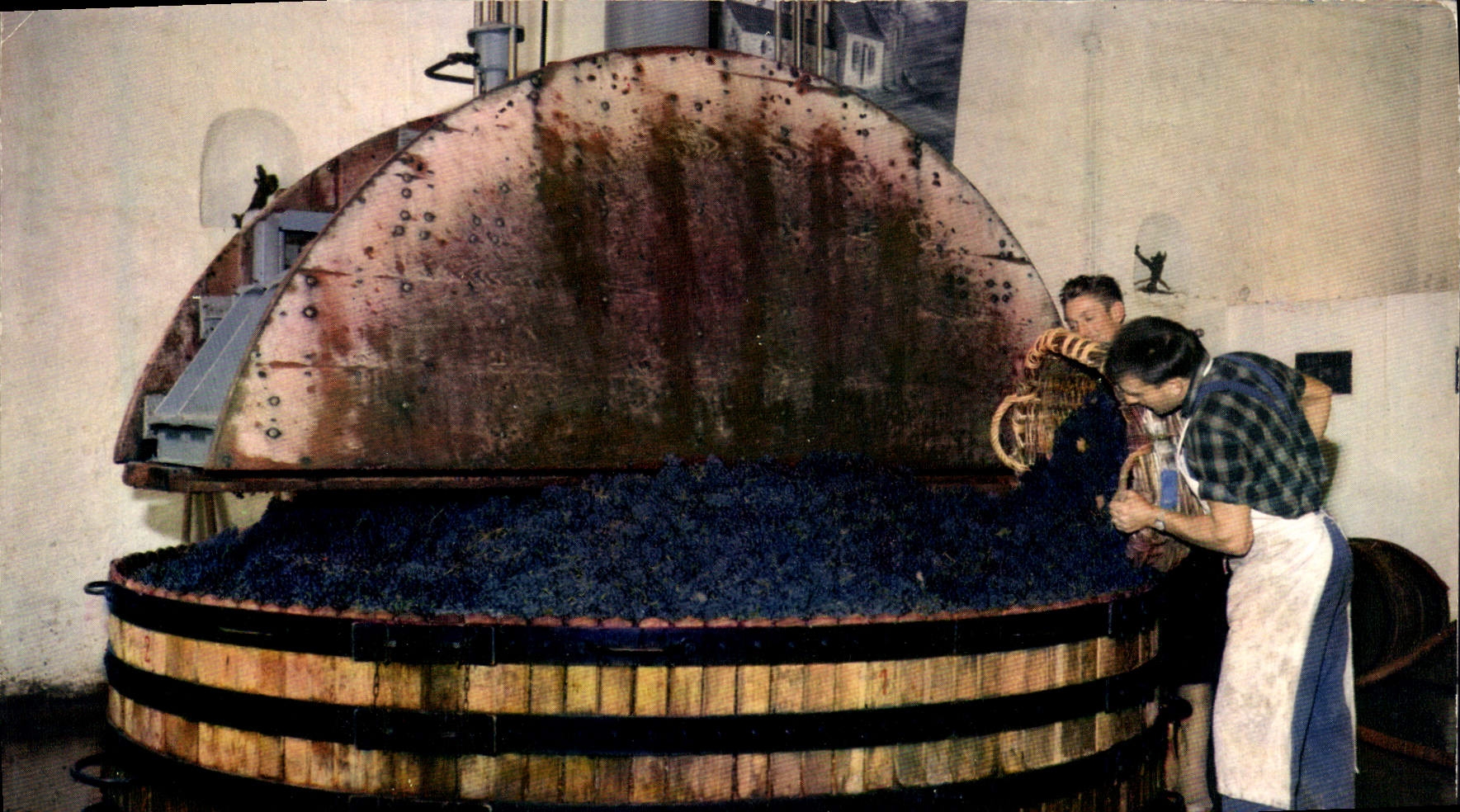 CPSM Scene De Vendanges Un Presoir Rond