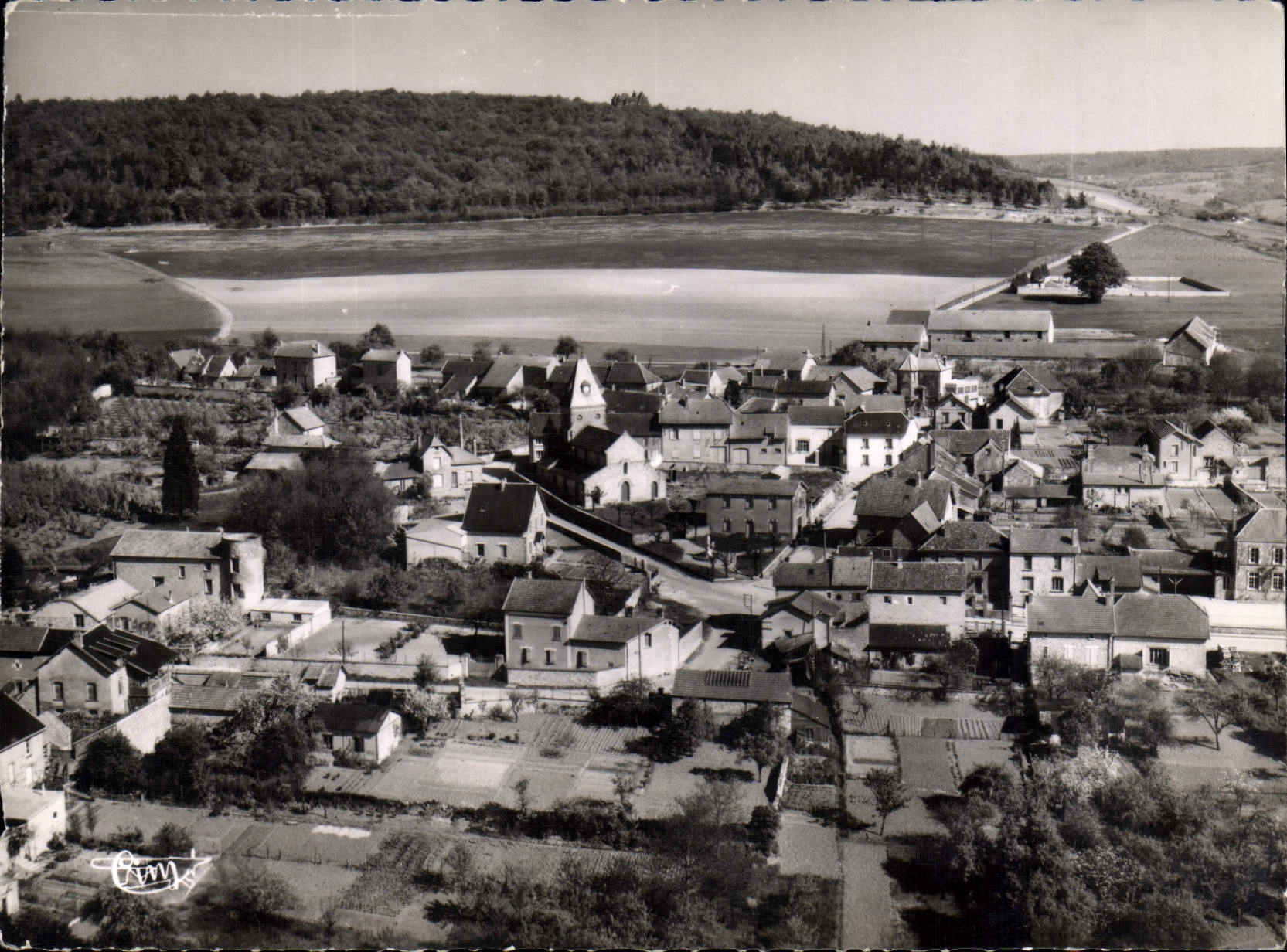 CPSM Villers Sous Chatillon Vue Generale Aerienne