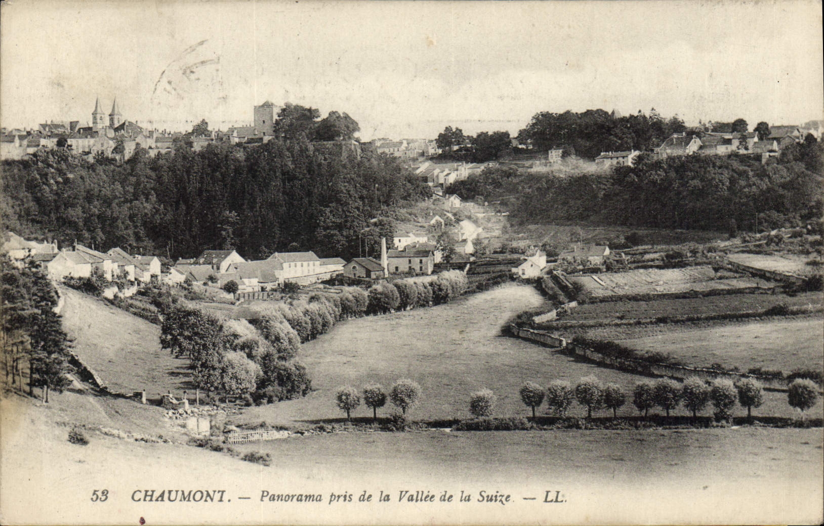 CPA Chaumont Panorama Pris De La Valle De La Suize