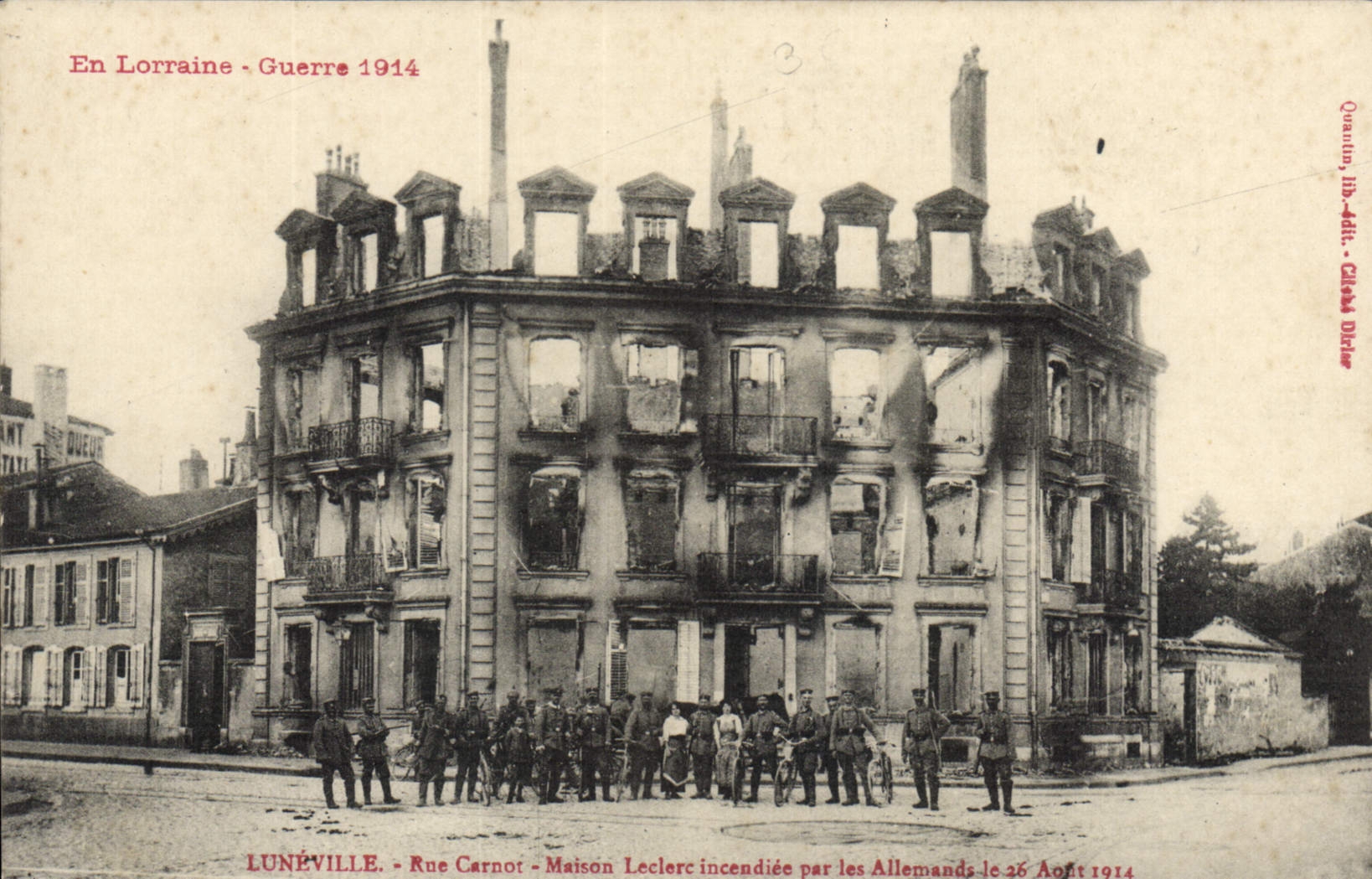 CPA Luneville Rue Carnot Maison Leclerc